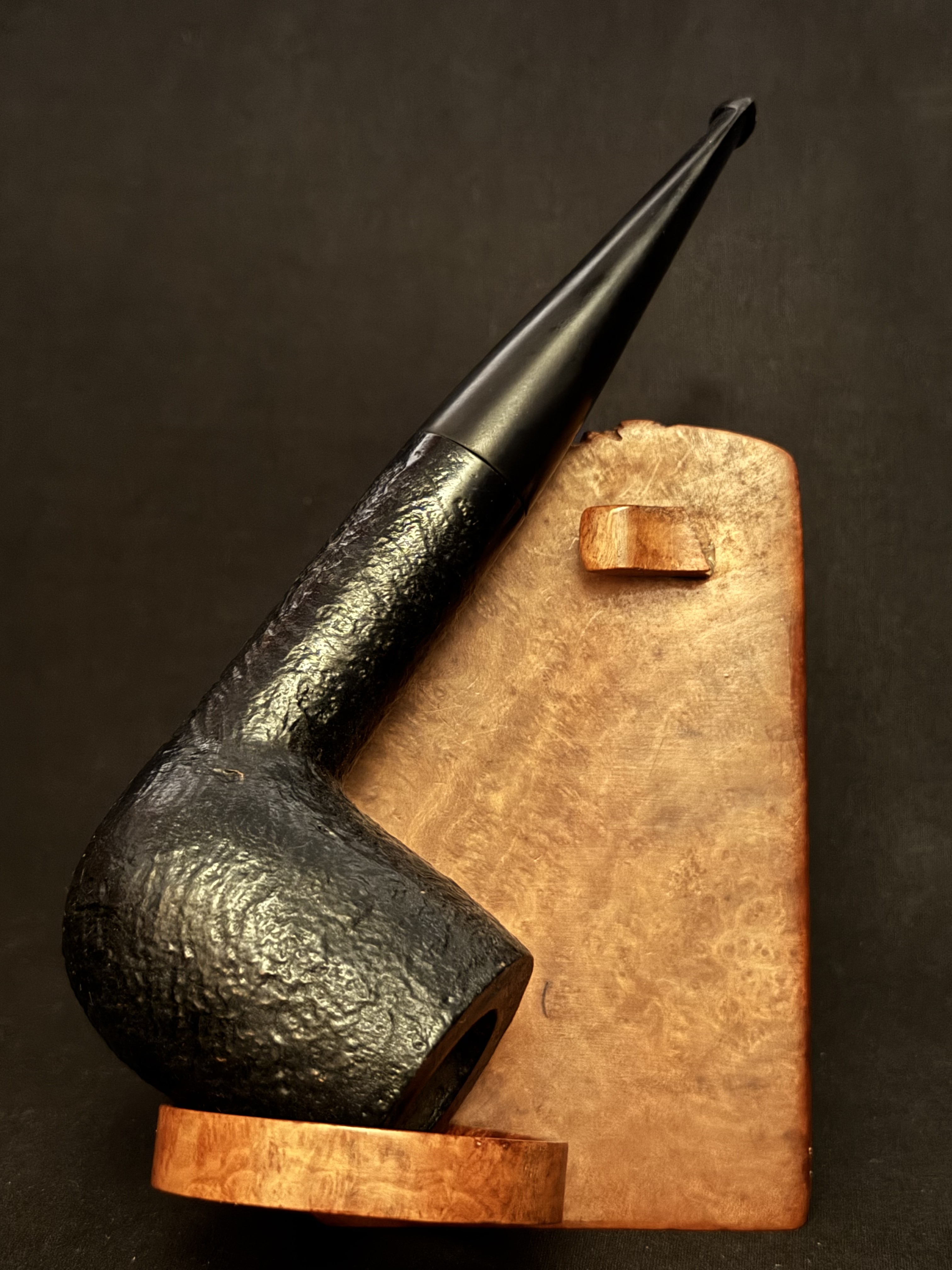 GBD Product Prince of Wales Sandblast Billiard Estate Pipe, Vulcanite Stem 3