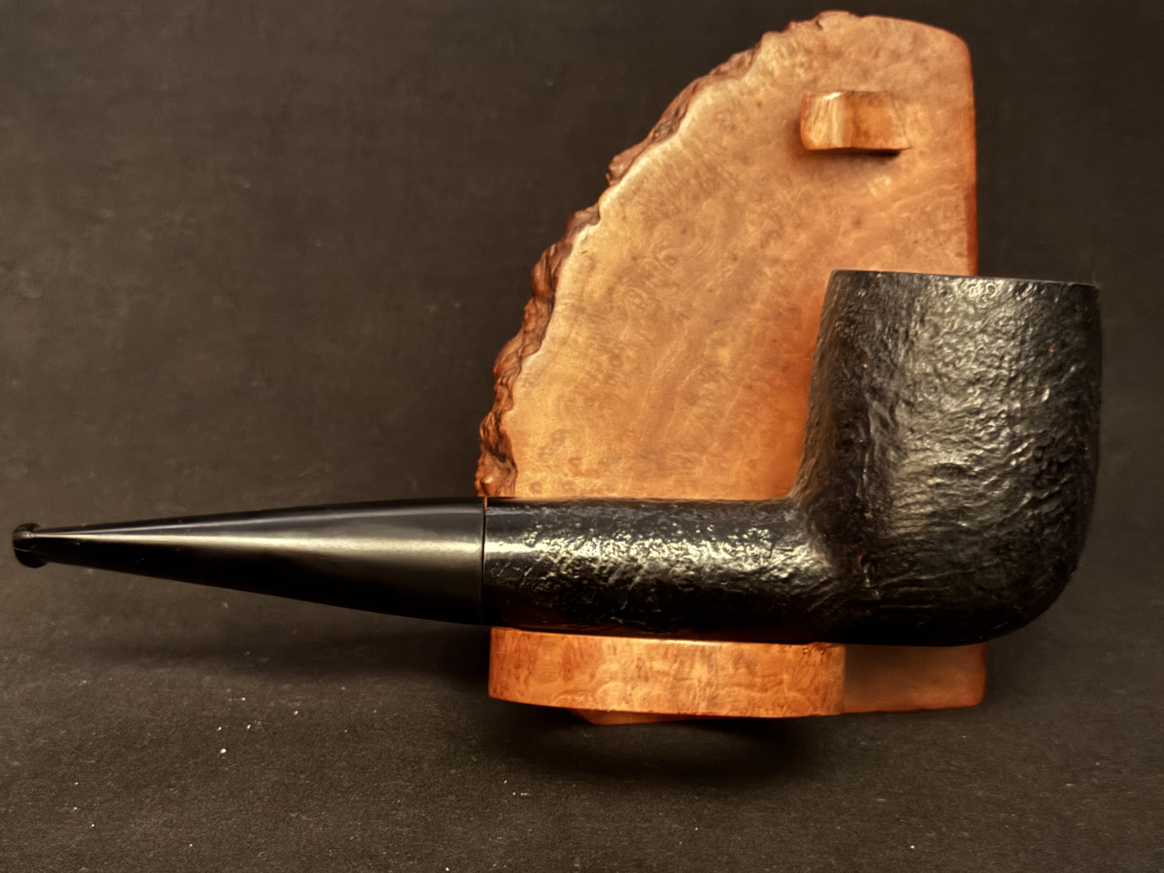GBD Product Prince of Wales Sandblast Billiard Estate Pipe, Vulcanite Stem 5