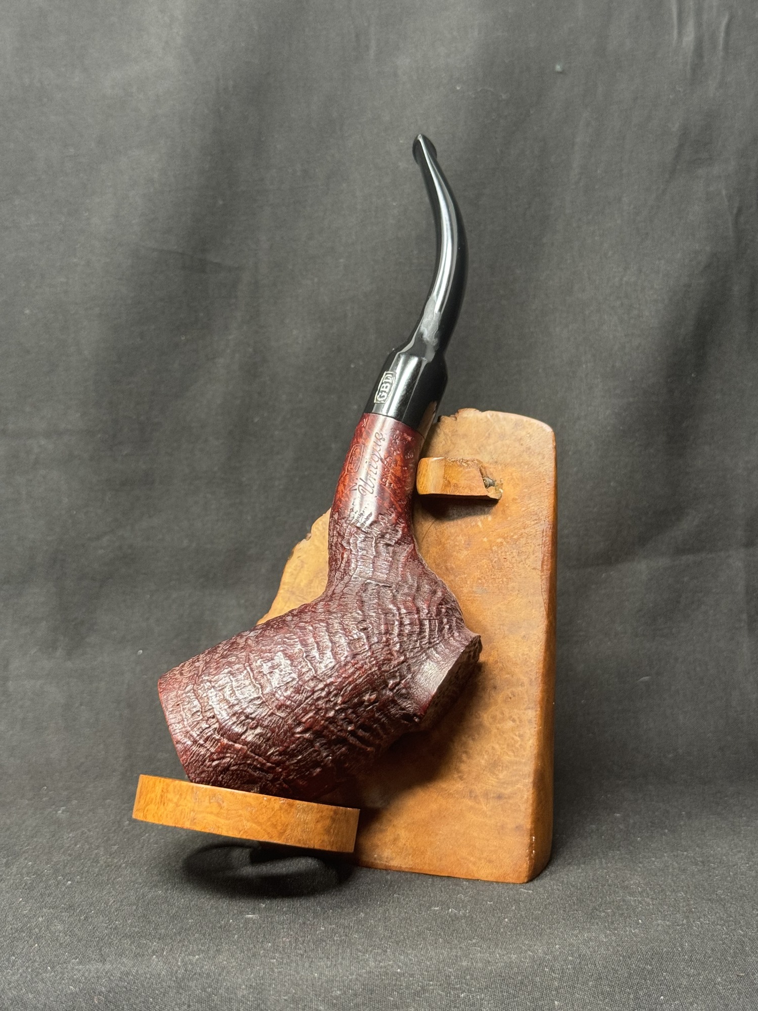 GBD Unique Sandblast Cutty Estate Pipe - Vintage Smoking Tobacco Pipe