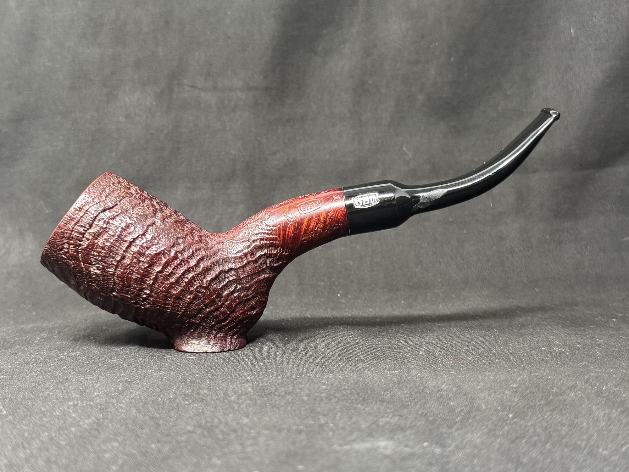GBD Unique Sandblast Cutty Estate Pipe - Vintage Smoking Tobacco Pipe 3