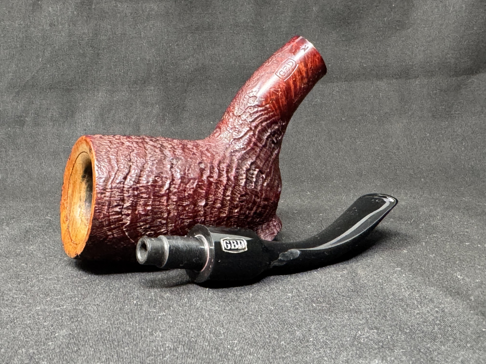 GBD Unique Sandblast Cutty Estate Pipe - Vintage Smoking Tobacco Pipe 9