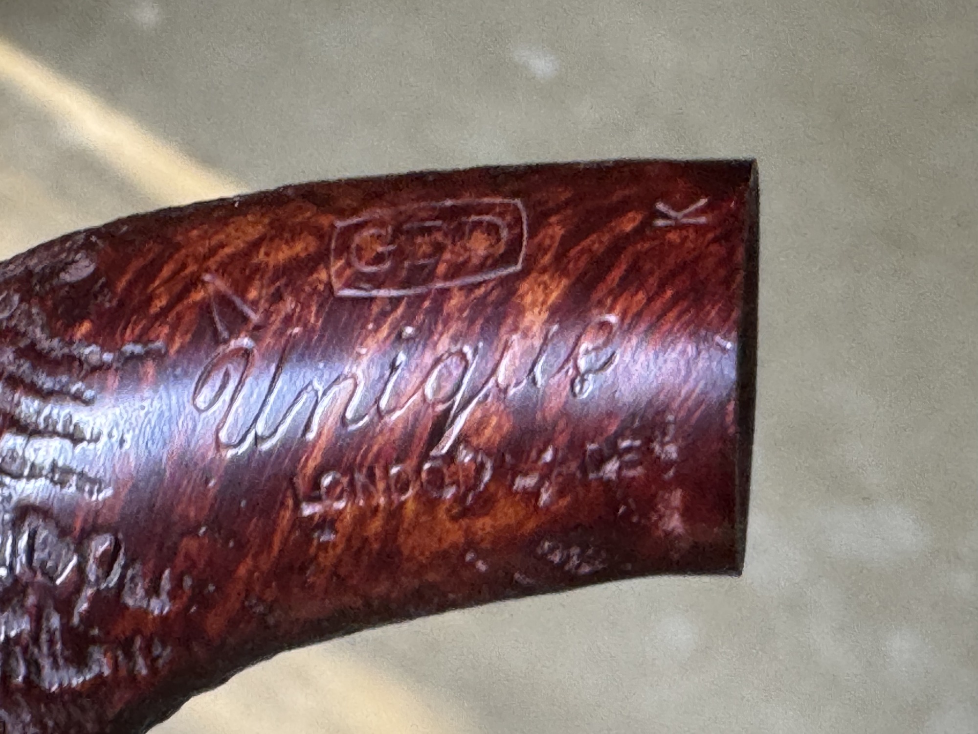 GBD Unique Sandblast Cutty Estate Pipe - Vintage Smoking Tobacco Pipe 11