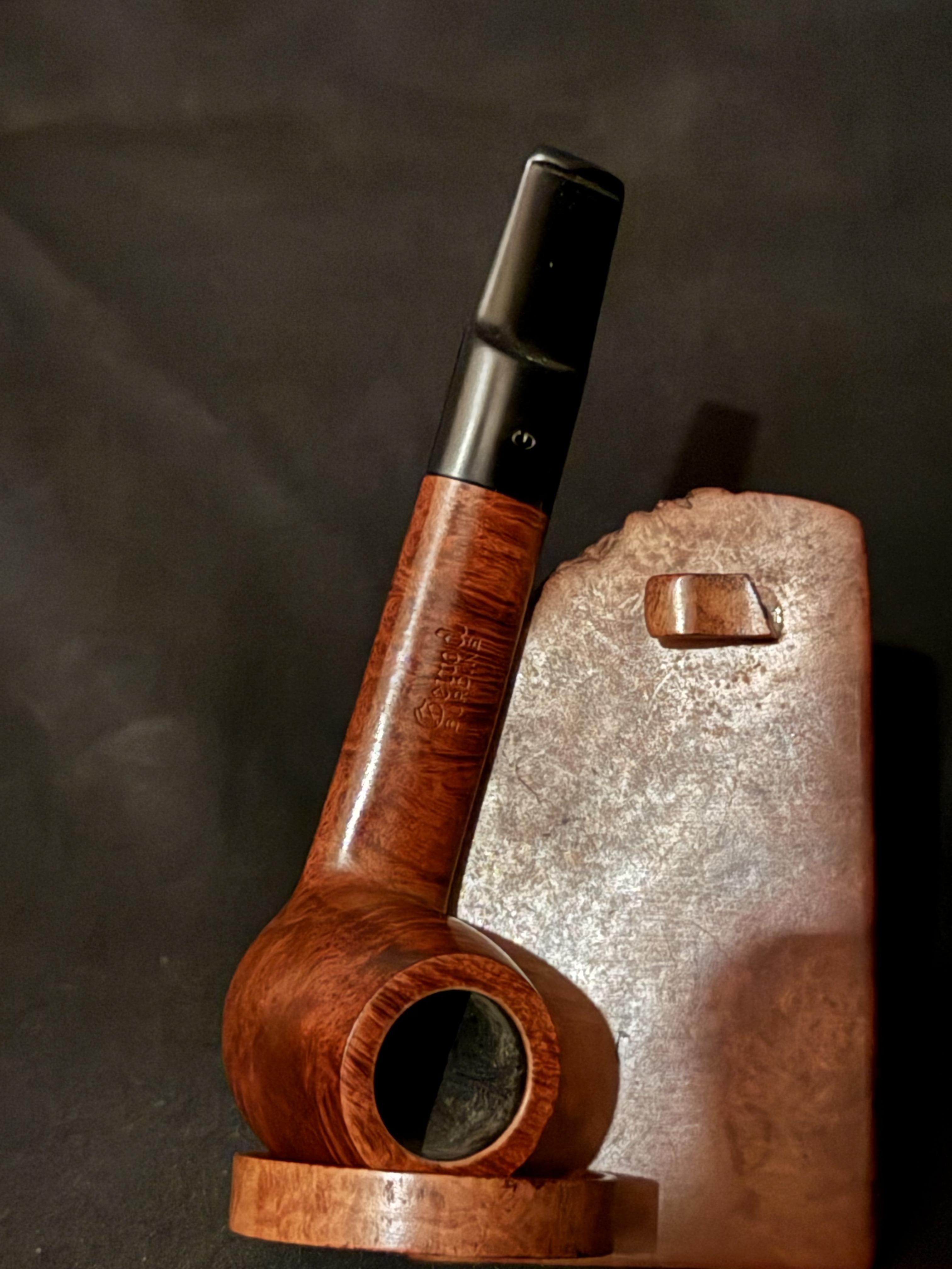 Genod Burdine 202 Unsmoked Smooth Billiard Pipe - Oval Shank 2