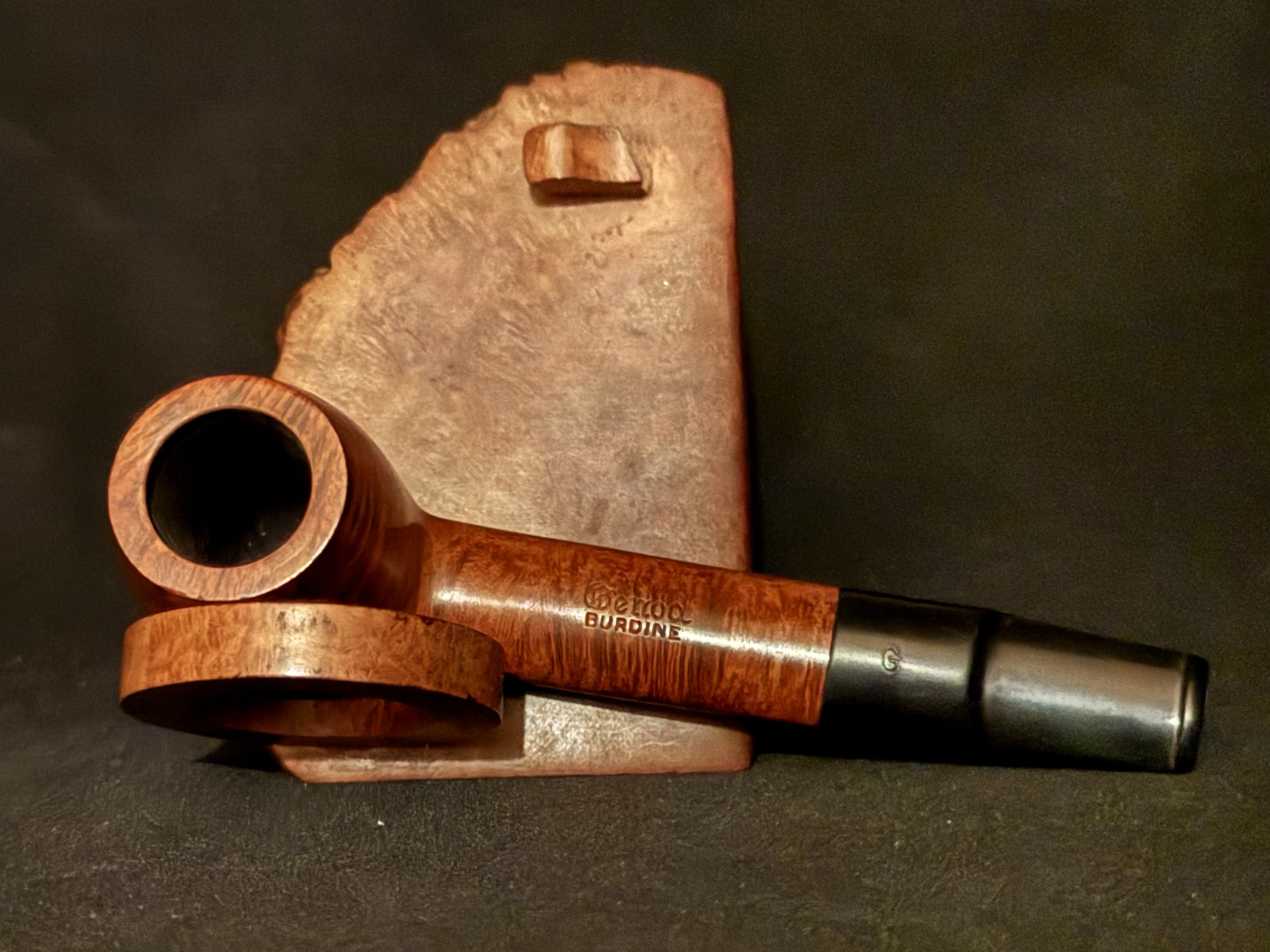 Genod Burdine 202 Unsmoked Smooth Billiard Pipe - Oval Shank 5