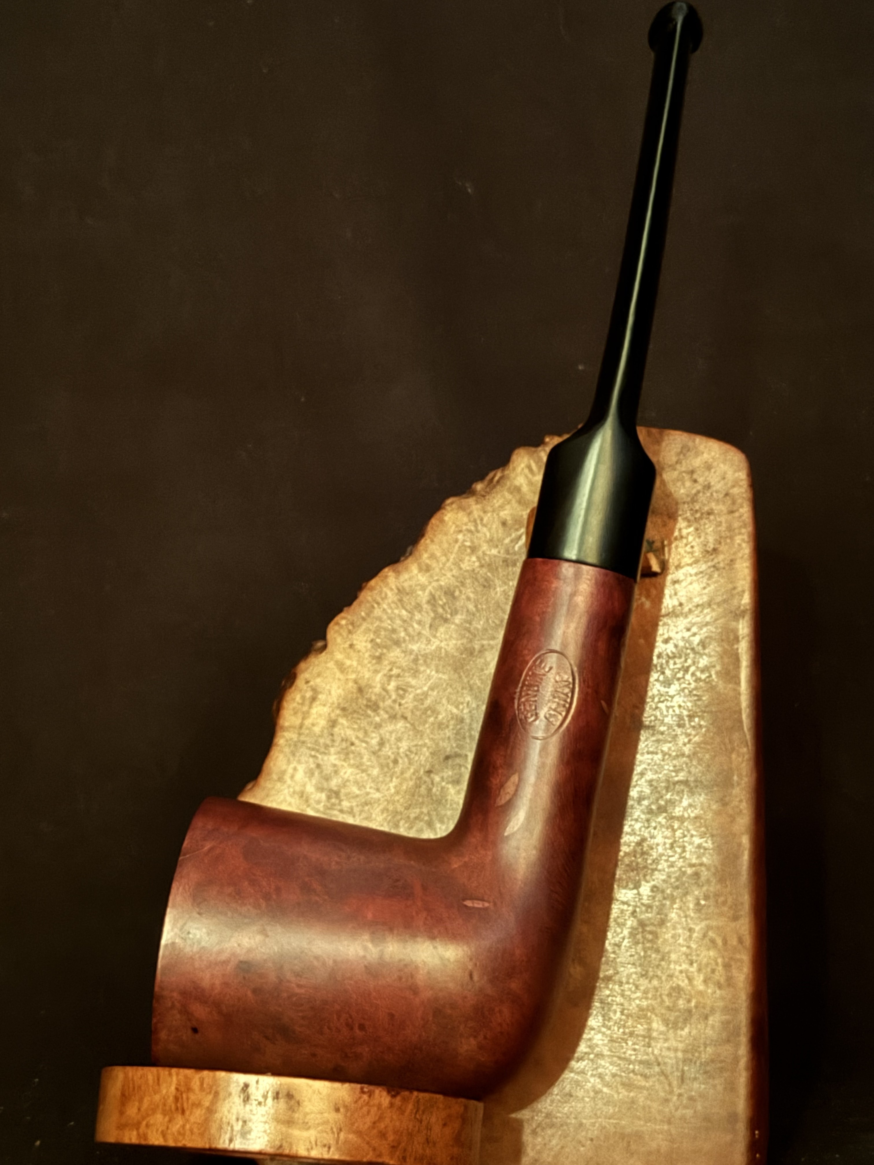 Genuine Briar Smooth Straight Dublin with Meerschaum Bowl Insert and Vulcanite Saddle Stem Estate Pipe 2