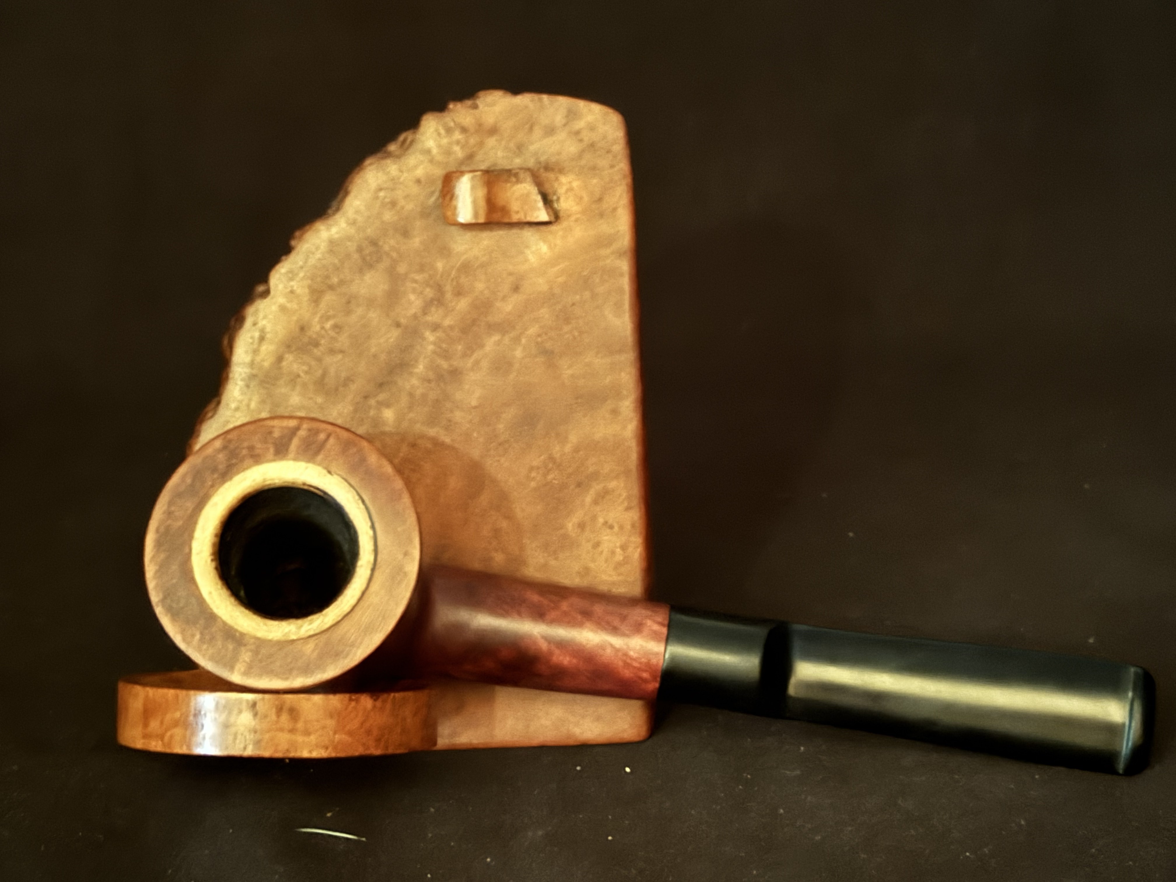 Genuine Briar Smooth Straight Dublin with Meerschaum Bowl Insert and Vulcanite Saddle Stem Estate Pipe 5