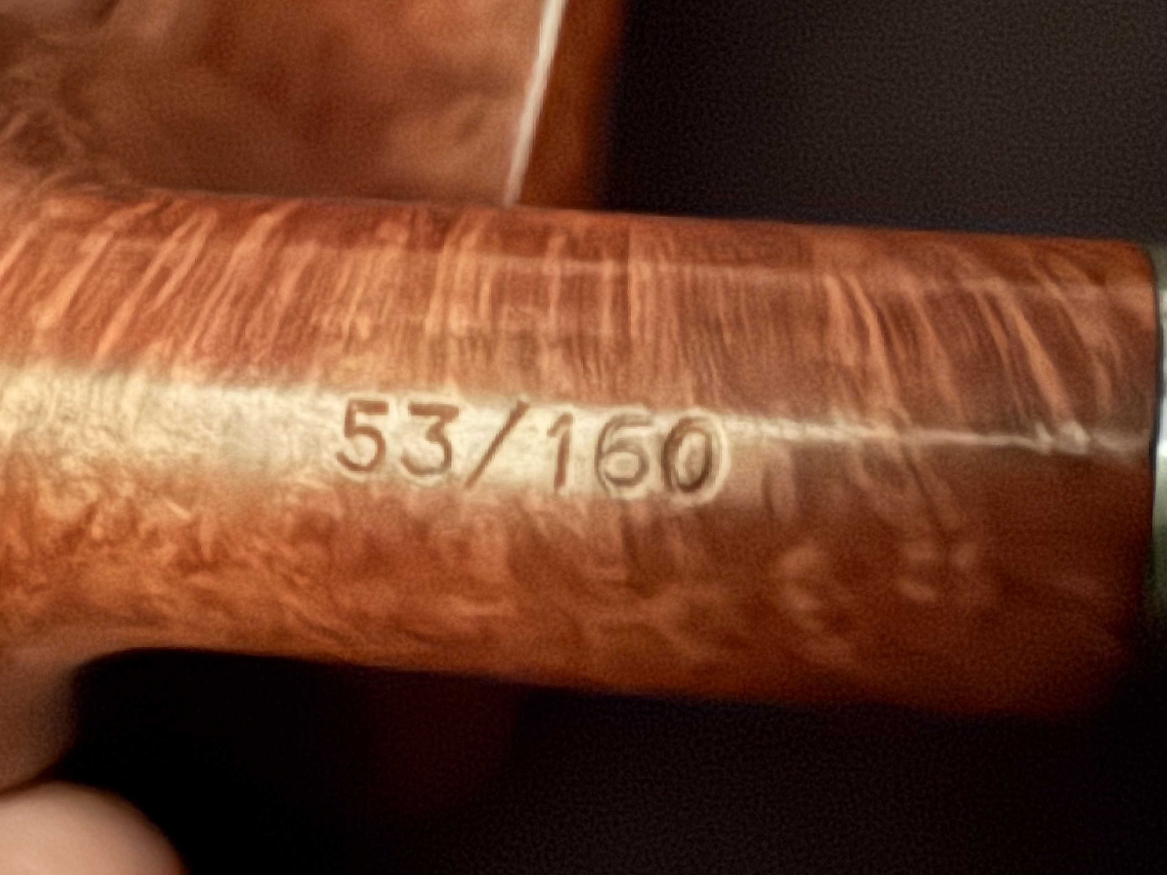 Georg Huber Collection Billiard 35/160 Smooth Vertical Grain Silver Band Estate Pipe 3