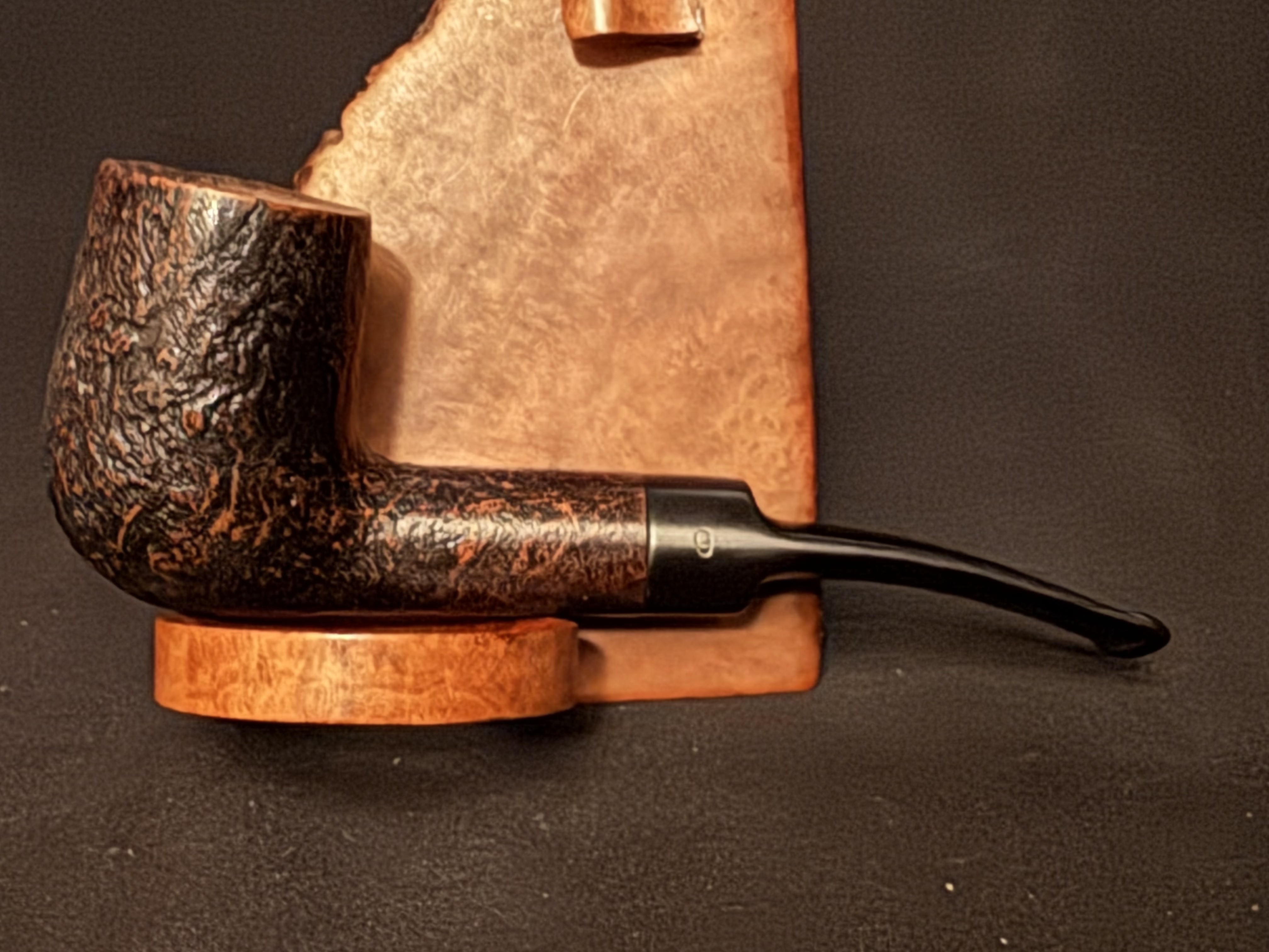 Georg Jensen Antik 972 91 Sandblast Bent Billiard Estate Pipe 9mm Filter 3