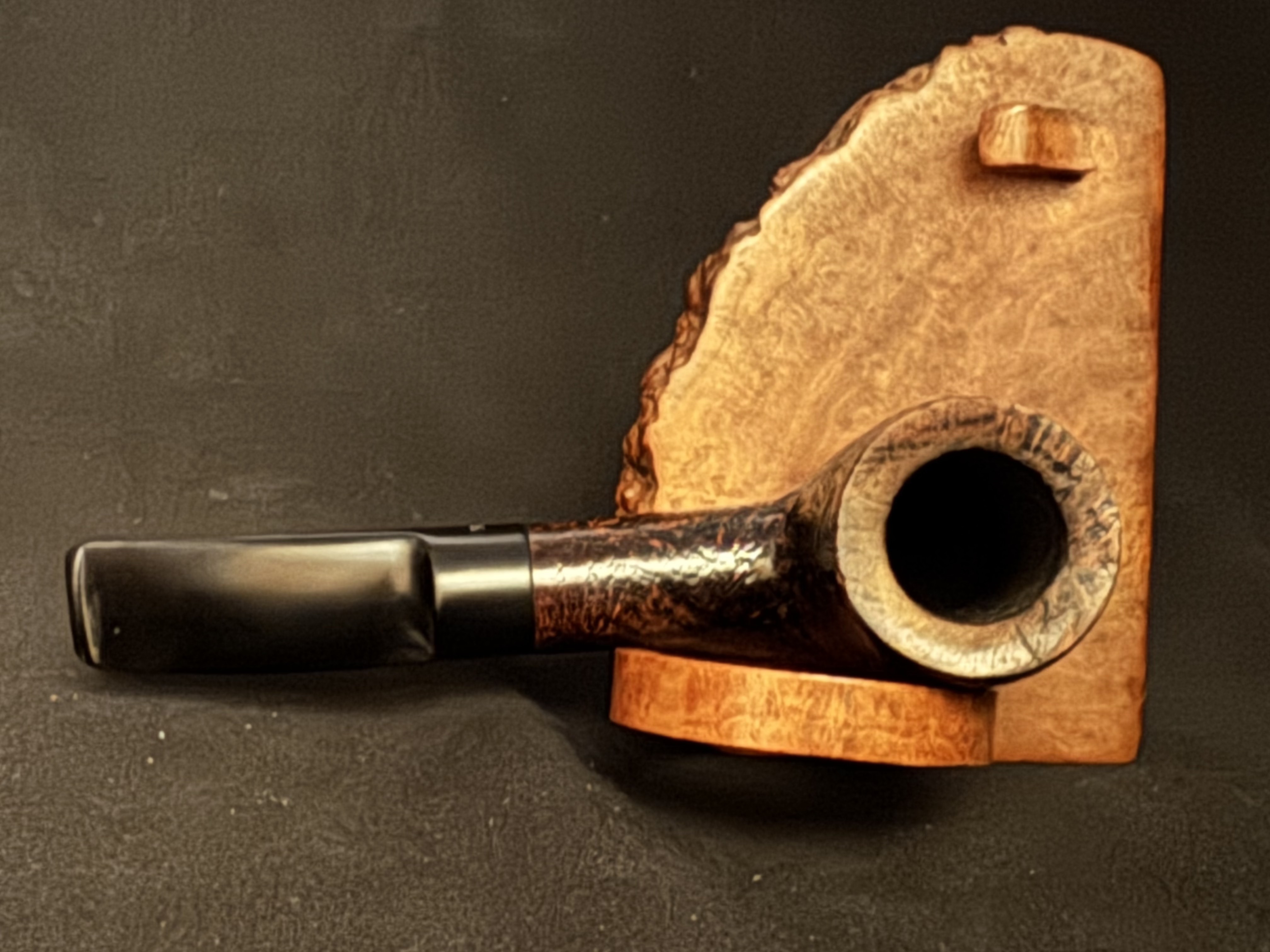 Georg Jensen Antik 972 91 Sandblast Bent Billiard Estate Pipe 9mm Filter 5