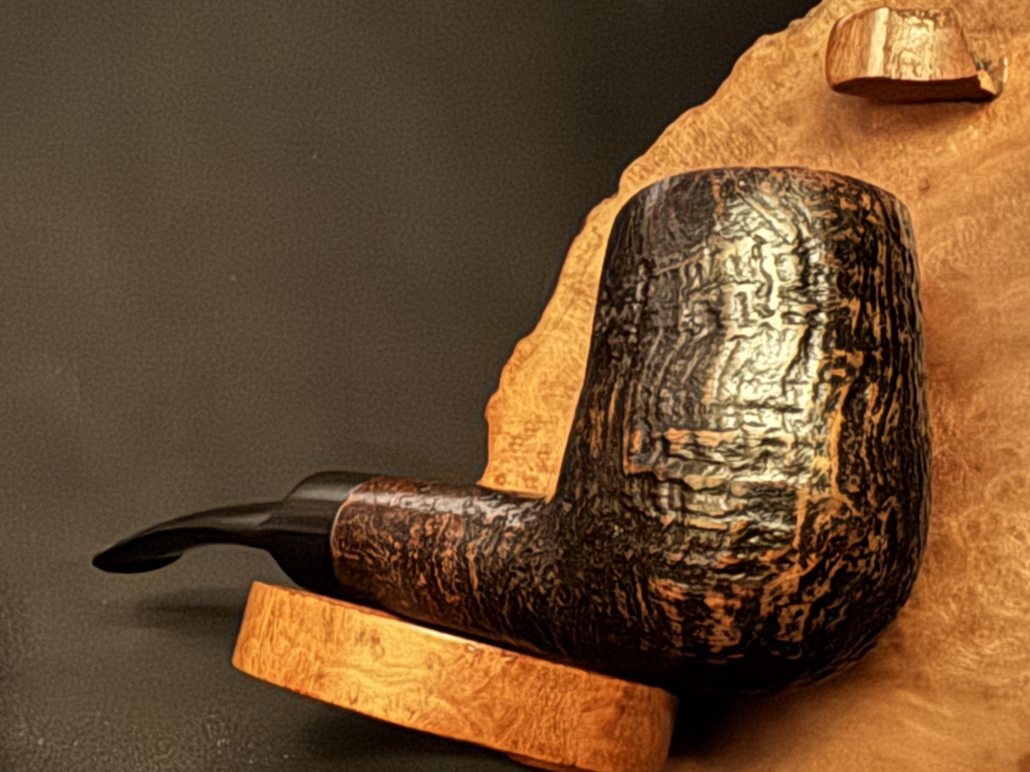 Georg Jensen Antik 972 91 Sandblast Bent Billiard Estate Pipe 9mm Filter 7