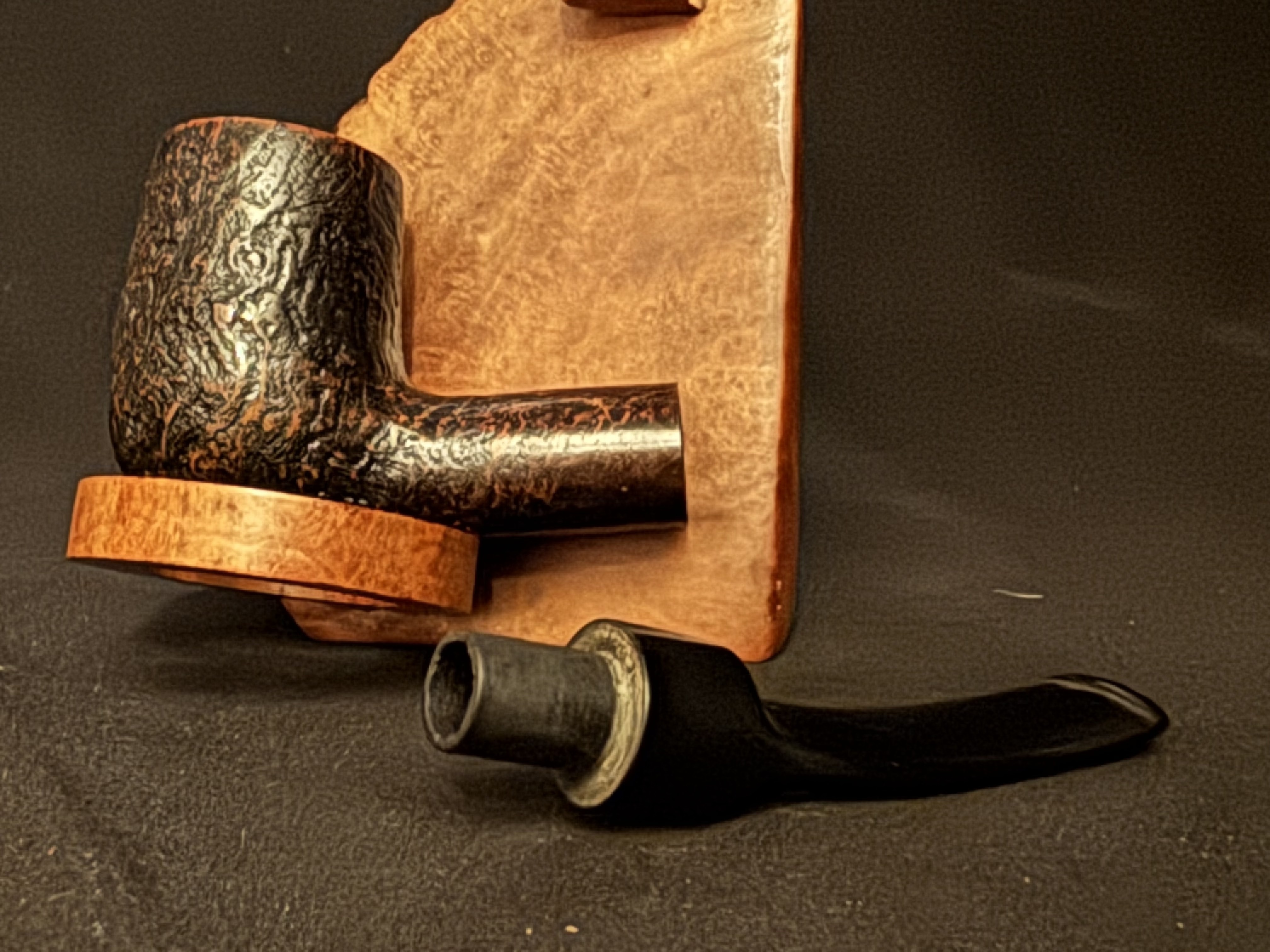 Georg Jensen Antik 972 91 Sandblast Bent Billiard Estate Pipe 9mm Filter 9