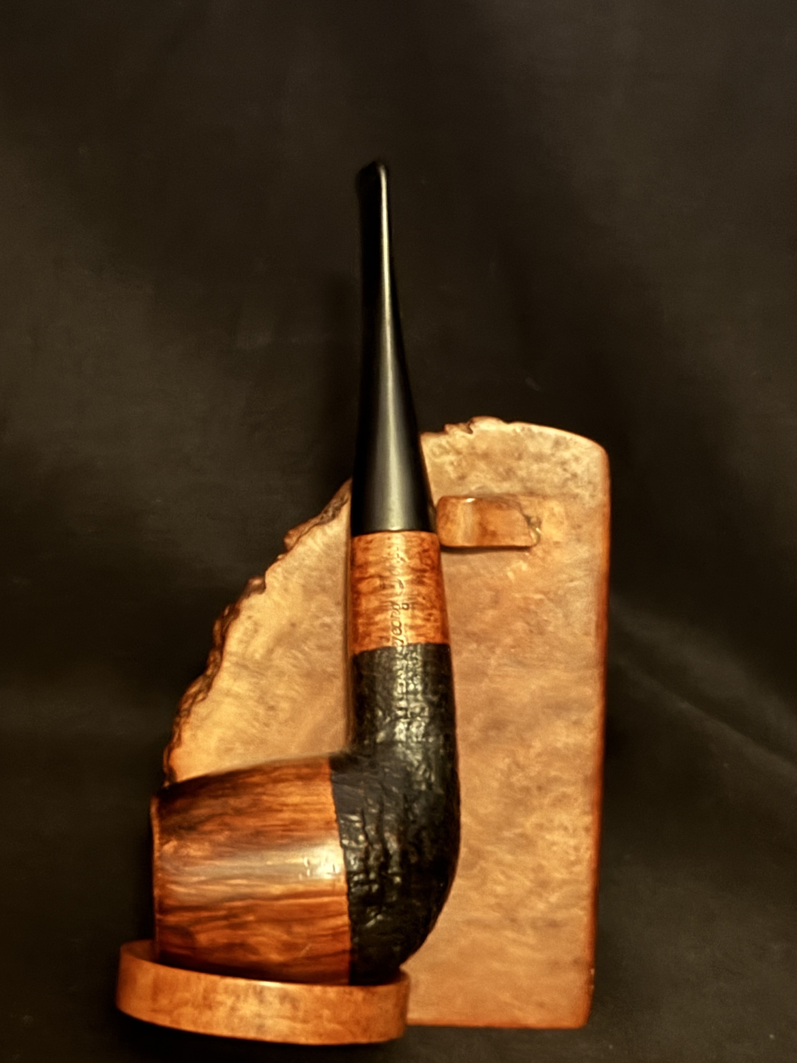 Georg Jensen Handmade Brandy Smooth Sandblast Vulcanite Stem Estate Pipe
