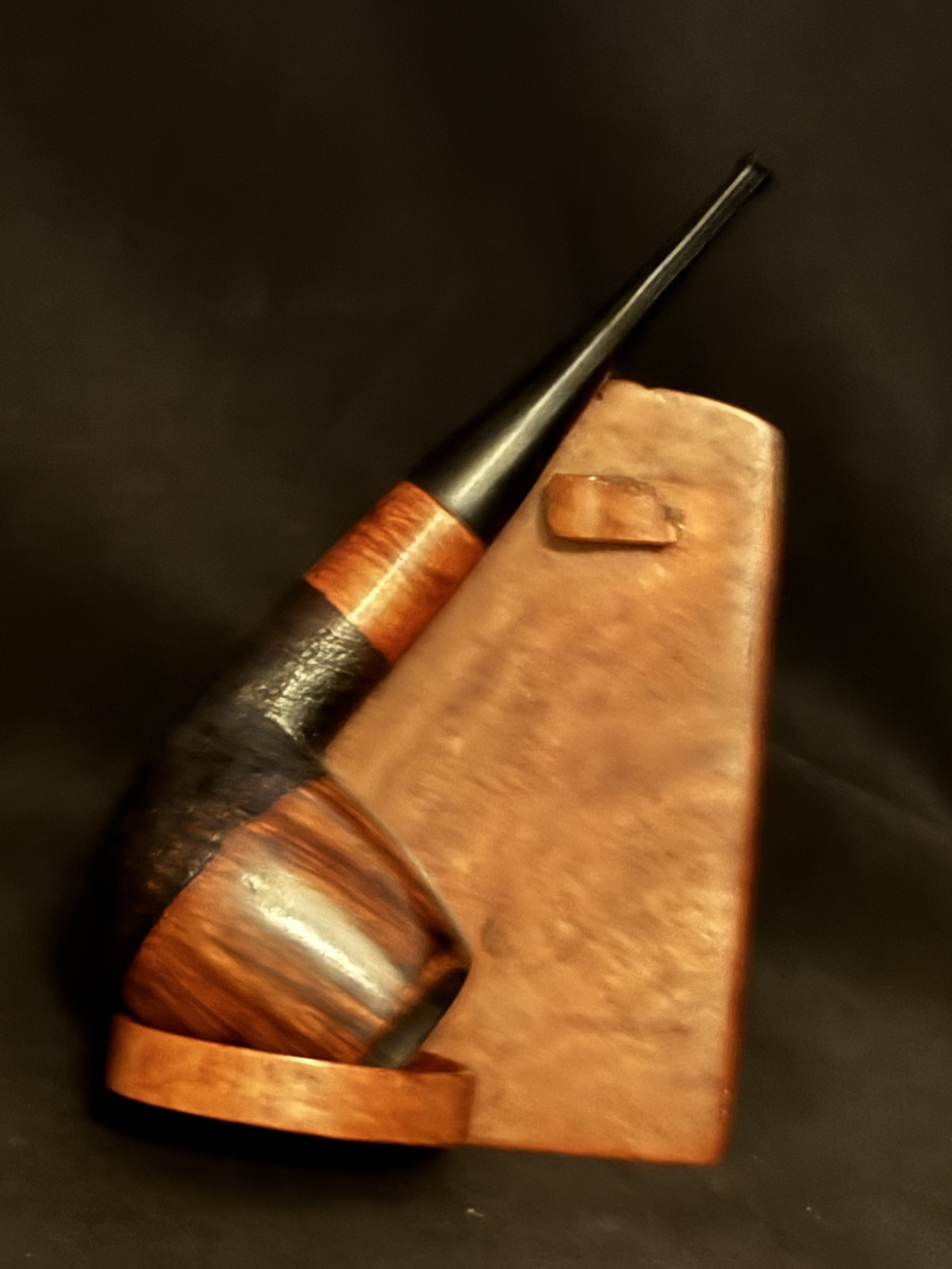 Georg Jensen Handmade Brandy Smooth Sandblast Vulcanite Stem Estate Pipe 2