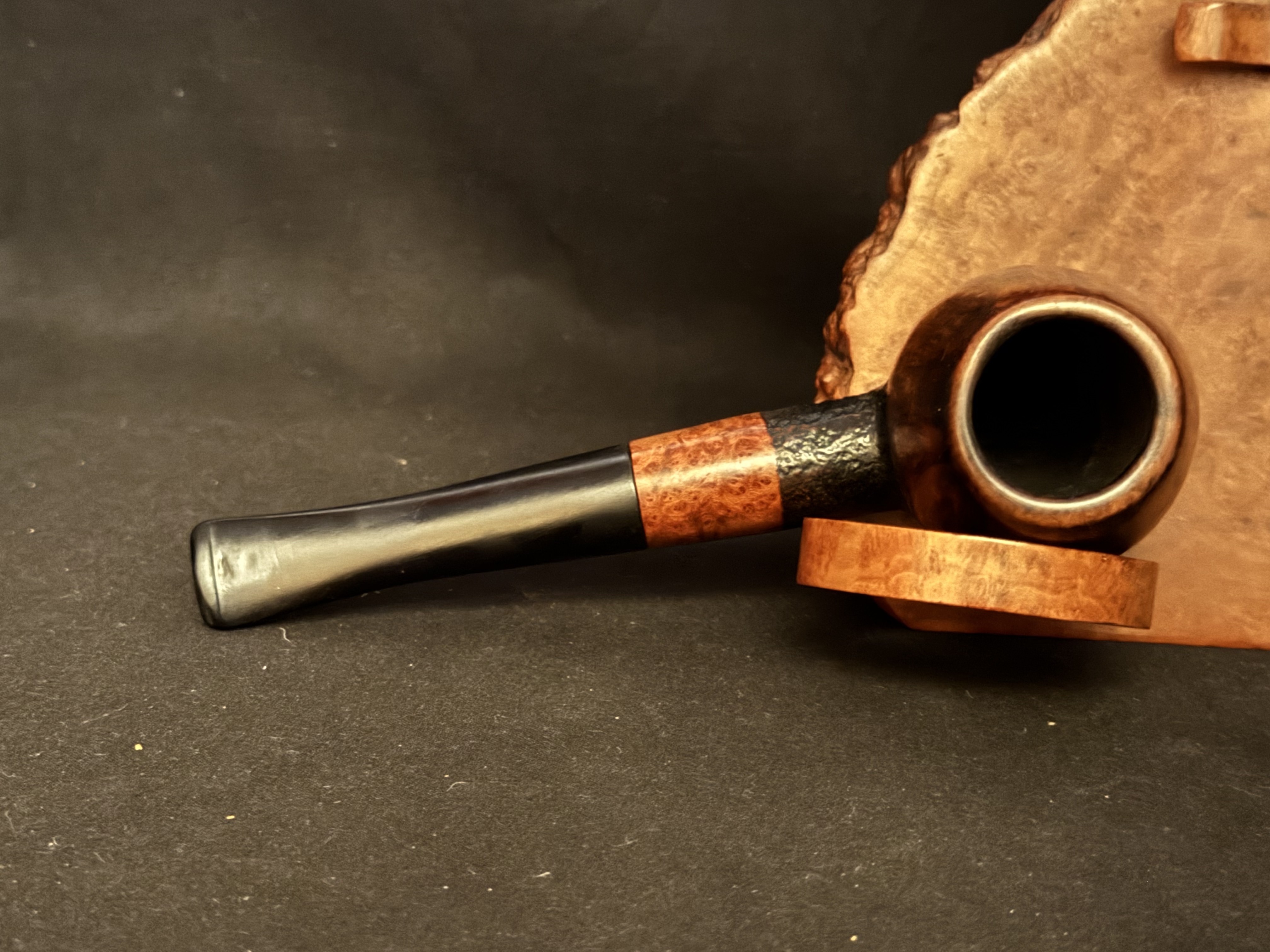 Georg Jensen Handmade Brandy Smooth Sandblast Vulcanite Stem Estate Pipe 5