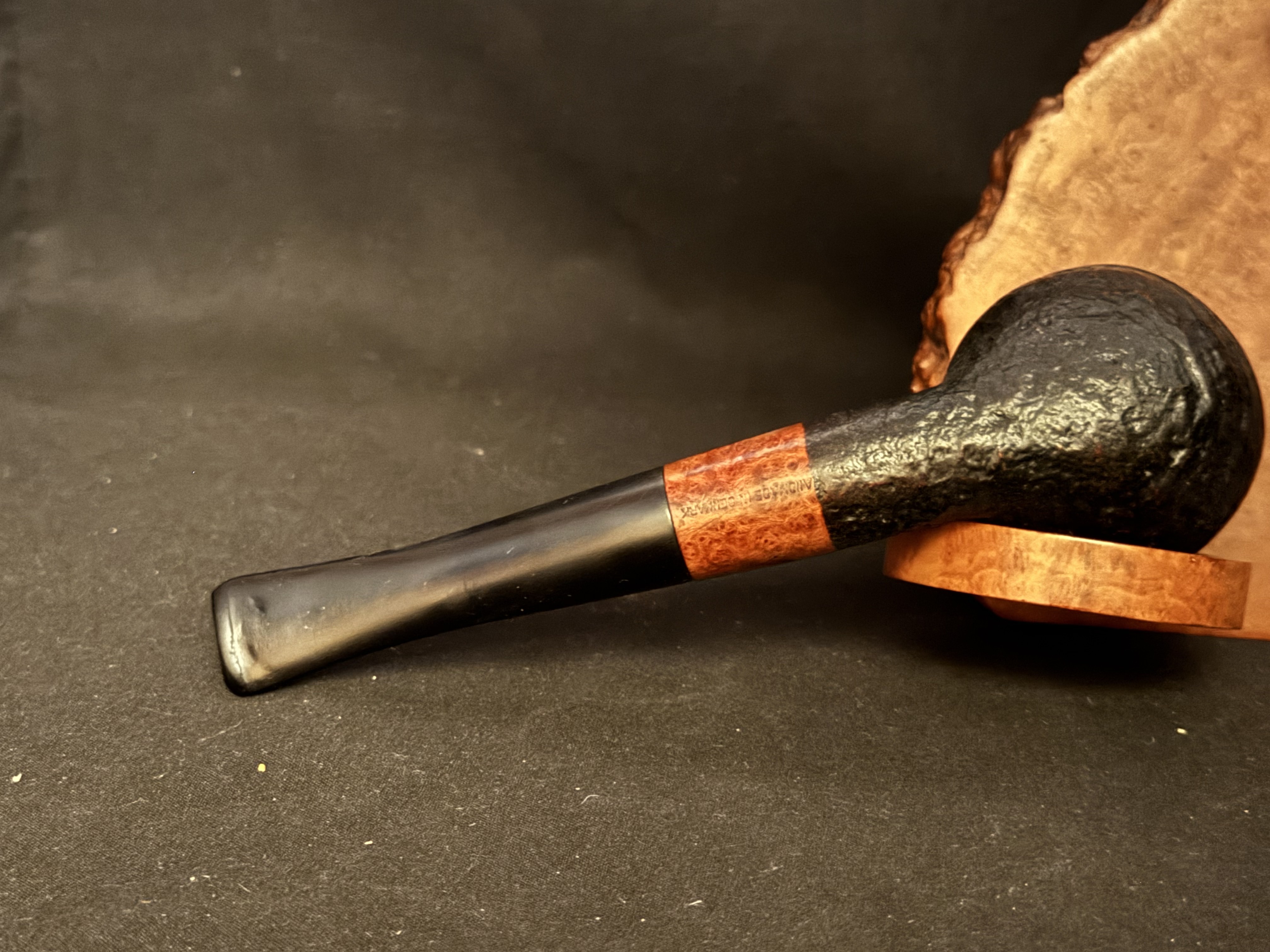 Georg Jensen Handmade Brandy Smooth Sandblast Vulcanite Stem Estate Pipe 6