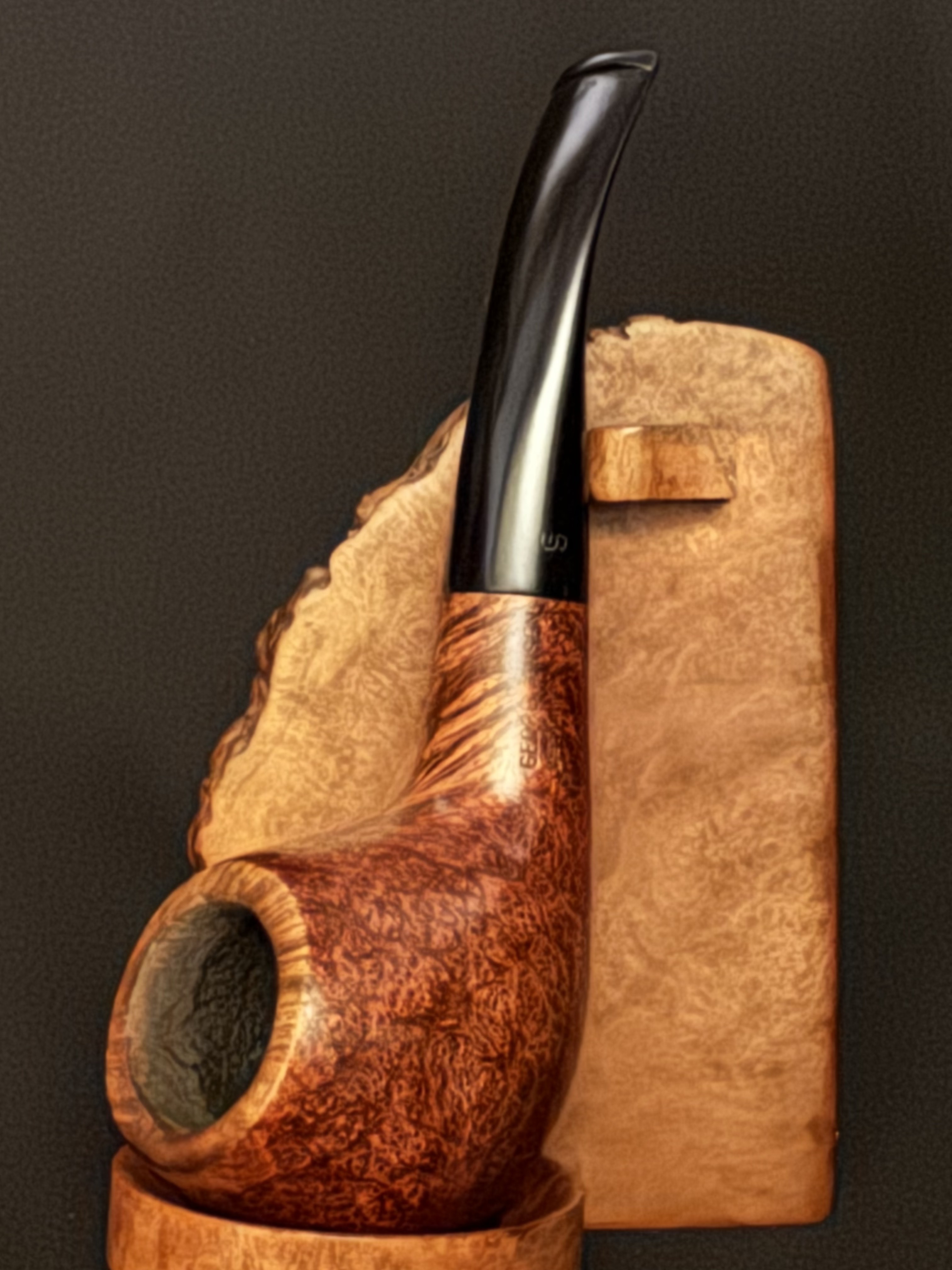Georg Jensen Stella Compact Smooth Apple Vulcanite Estate Pipe 9mm Filter