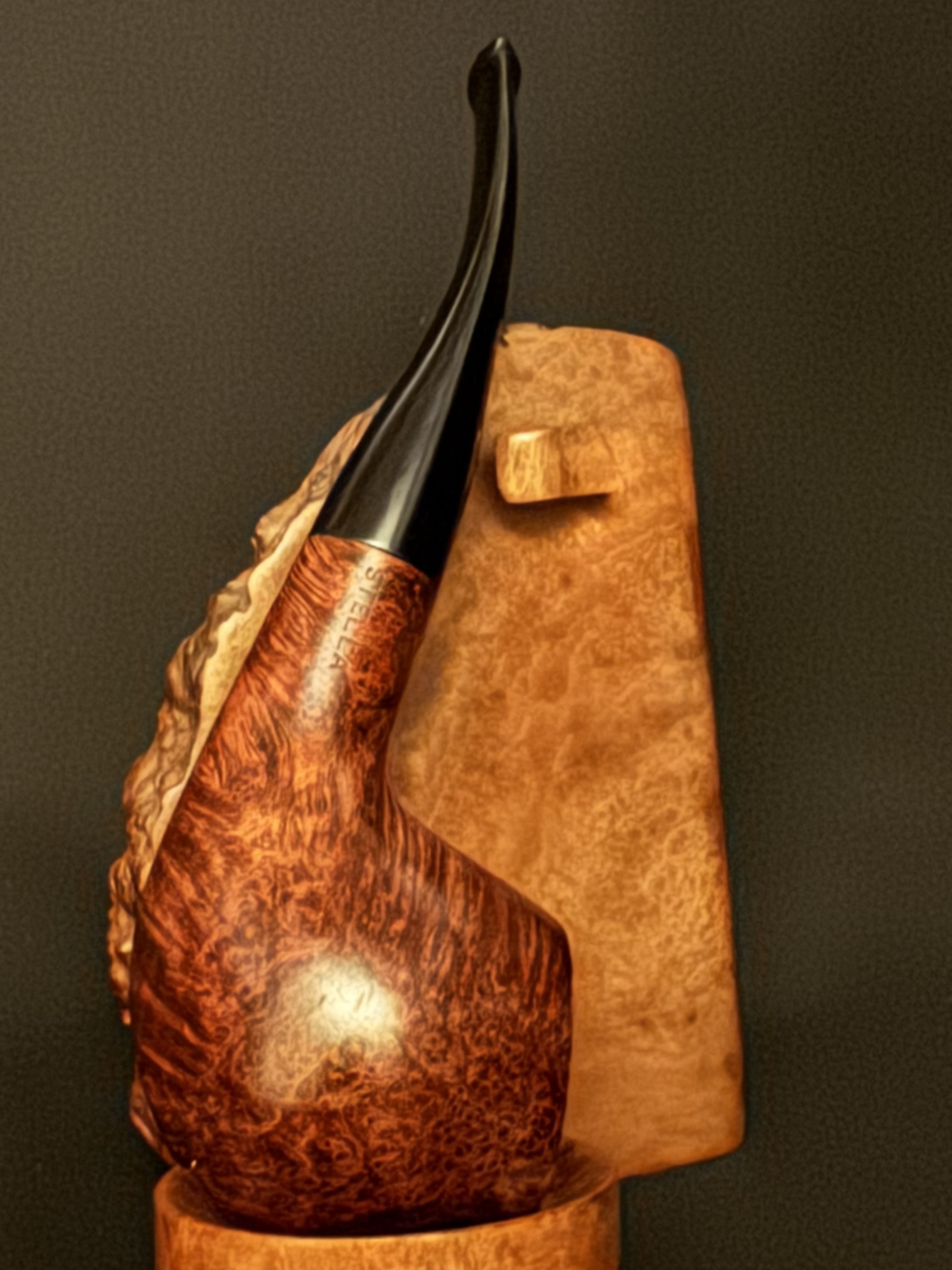 Georg Jensen Stella Compact Smooth Apple Vulcanite Estate Pipe 9mm Filter 2