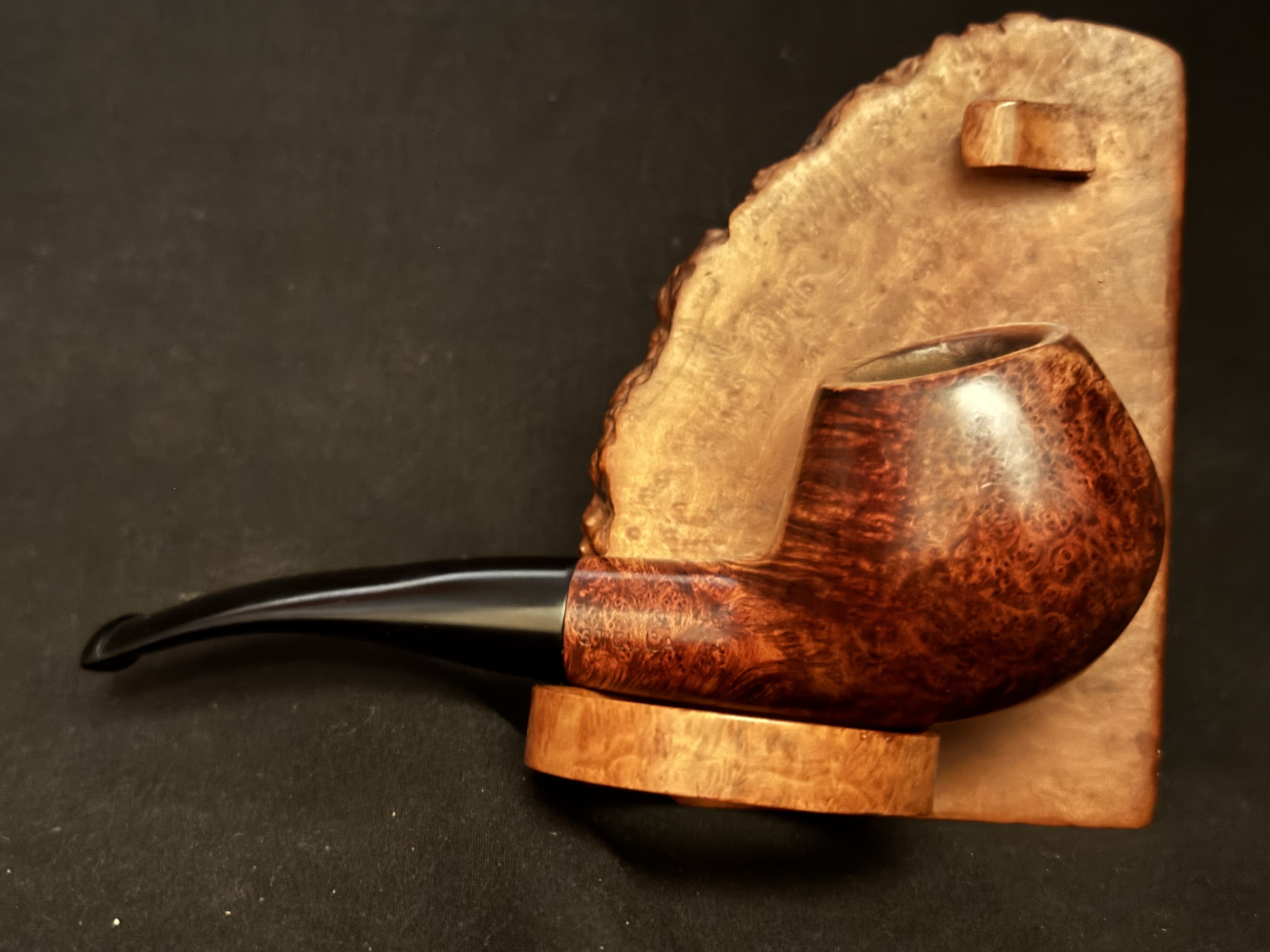 Georg Jensen Stella Compact Smooth Apple Vulcanite Estate Pipe 9mm Filter 4