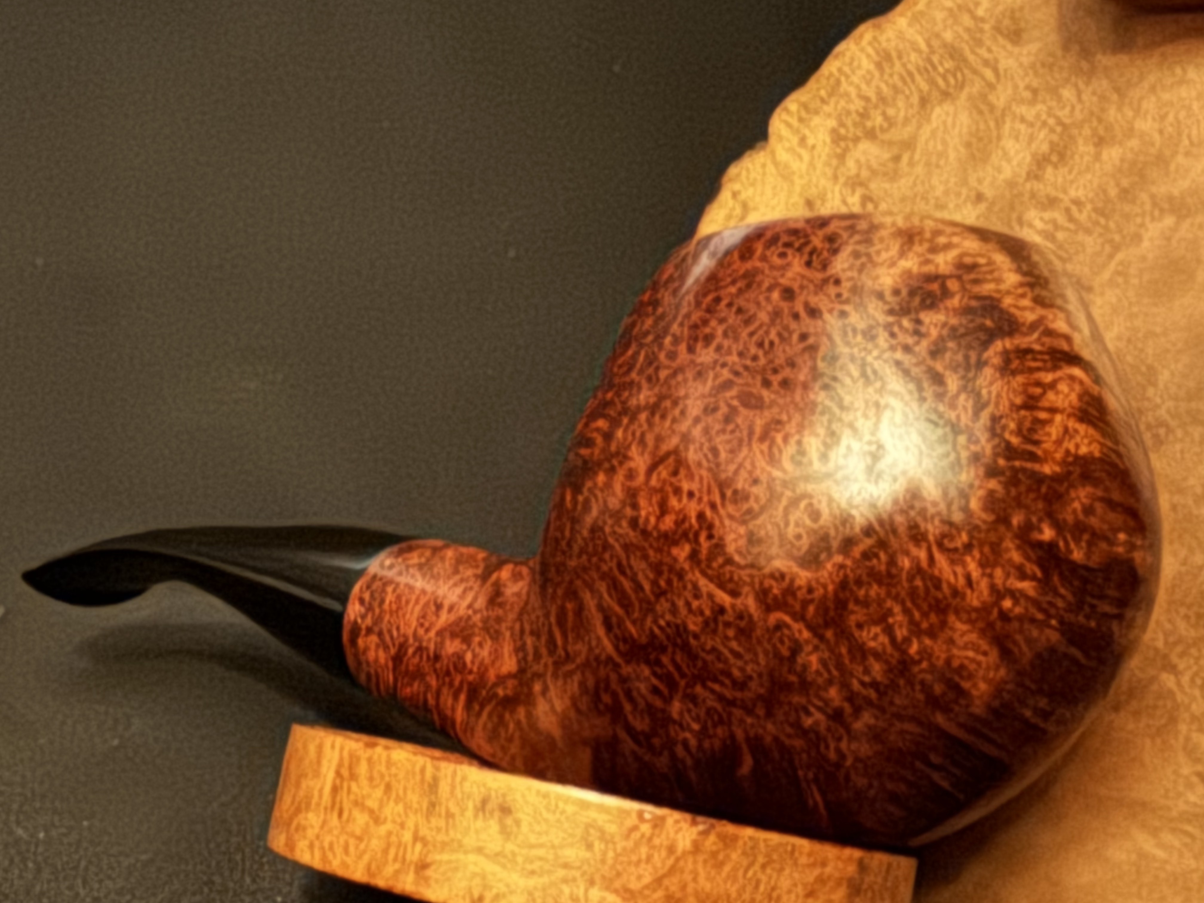 Georg Jensen Stella Compact Smooth Apple Vulcanite Estate Pipe 9mm Filter 9