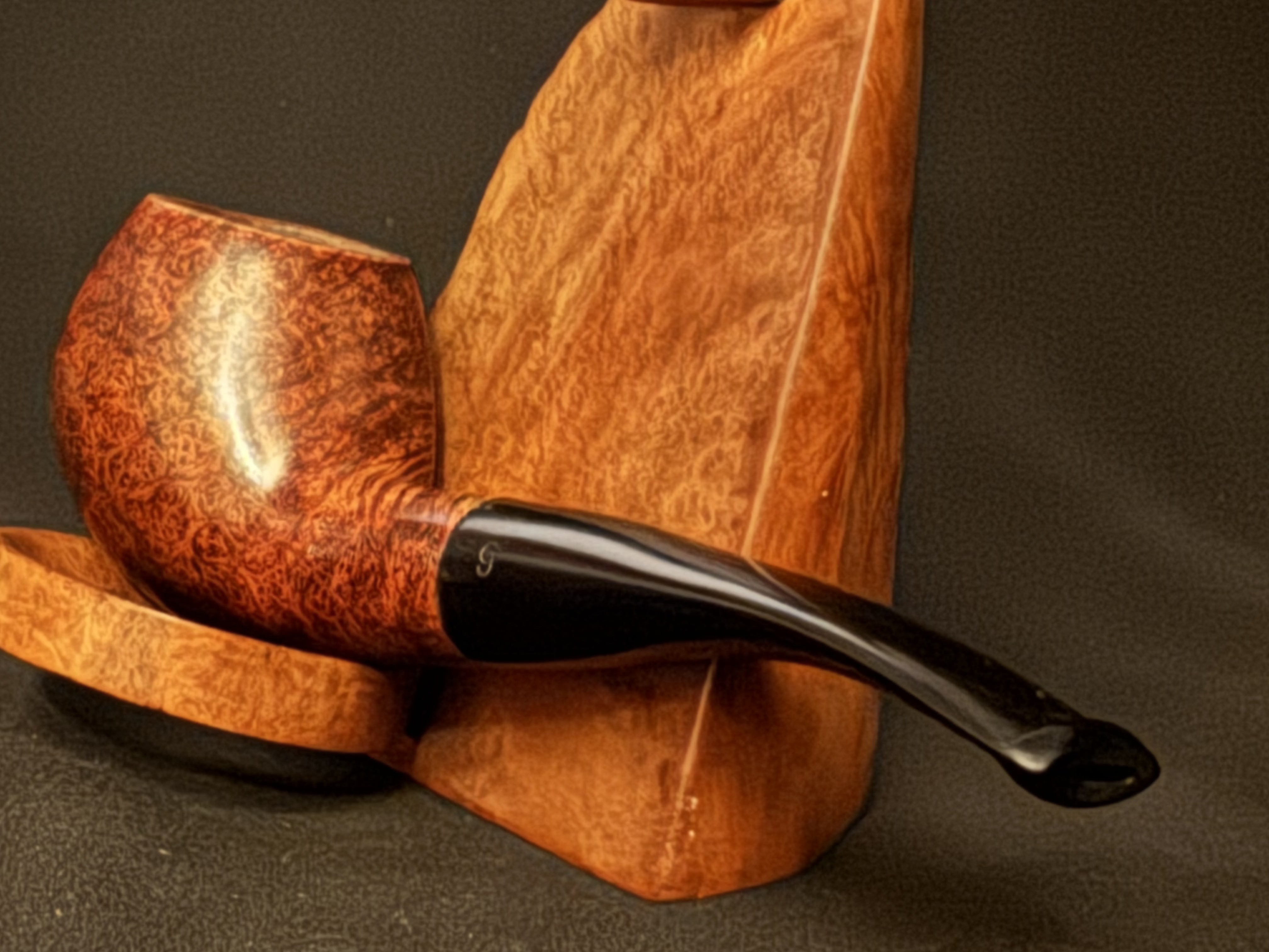 Georg Jensen Stella Compact Smooth Apple Vulcanite Estate Pipe 9mm Filter 7
