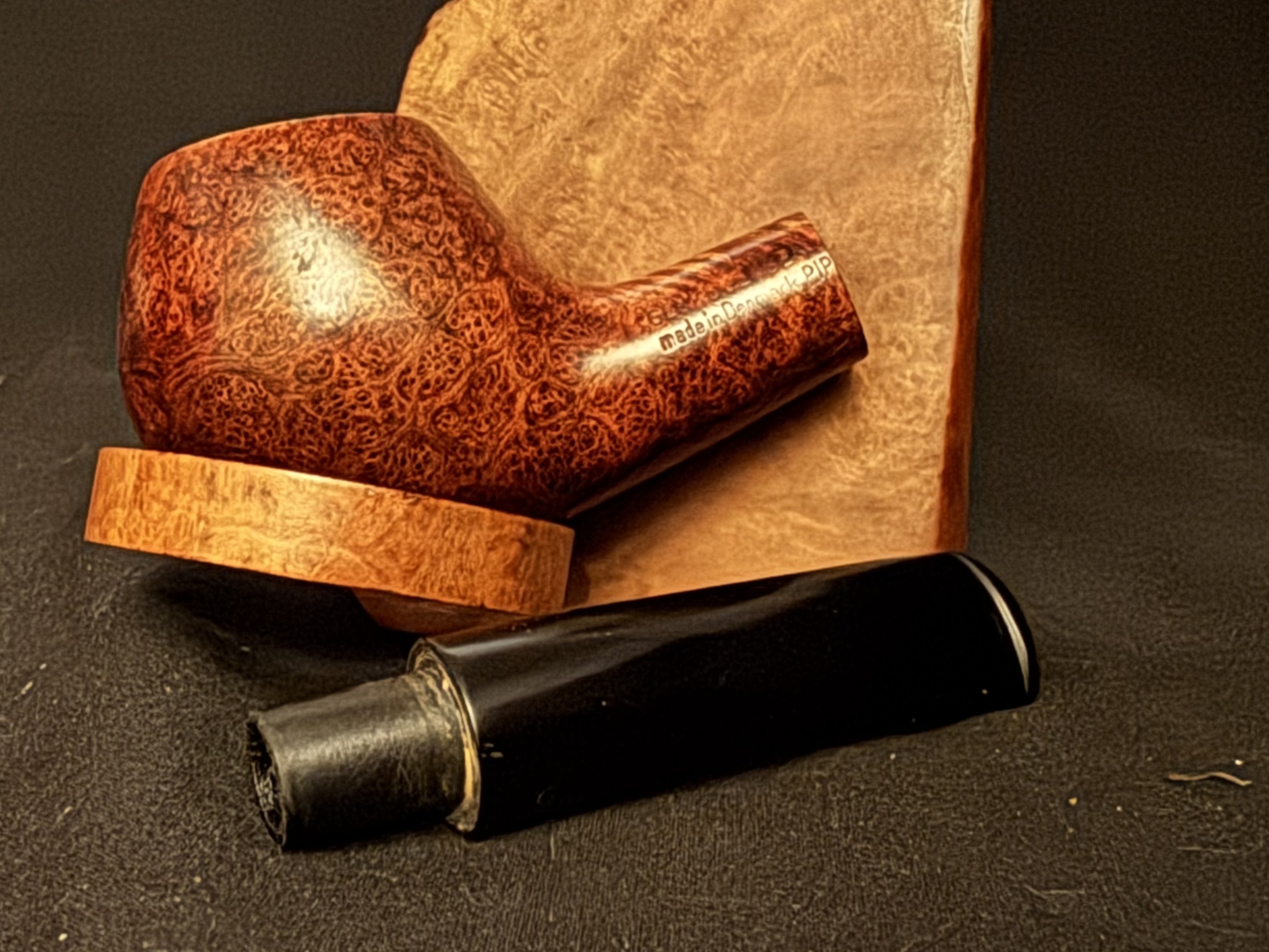 Georg Jensen Stella Compact Smooth Apple Vulcanite Estate Pipe 9mm Filter 8