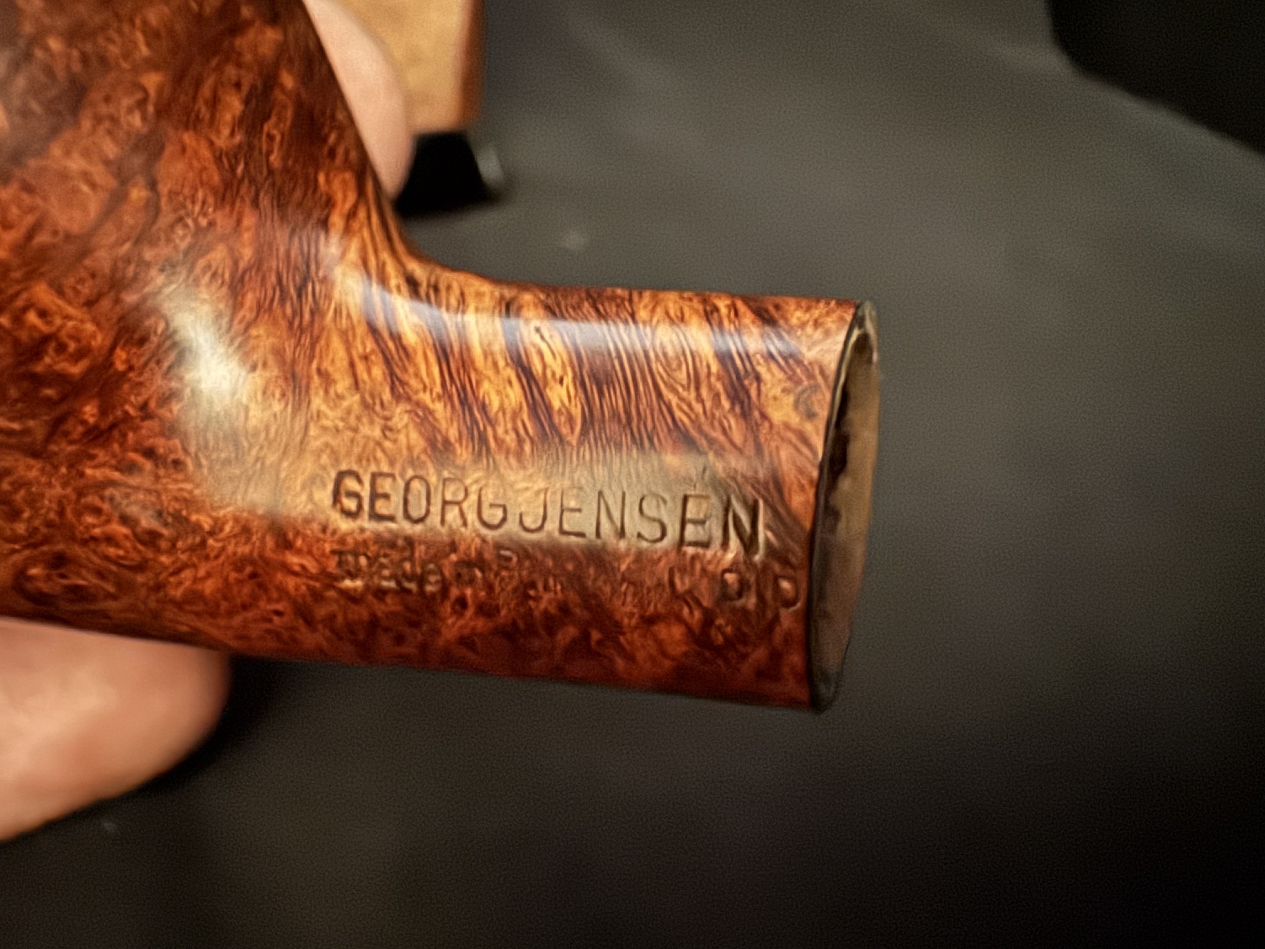 Georg Jensen Stella Compact Smooth Apple Vulcanite Estate Pipe 9mm Filter 10