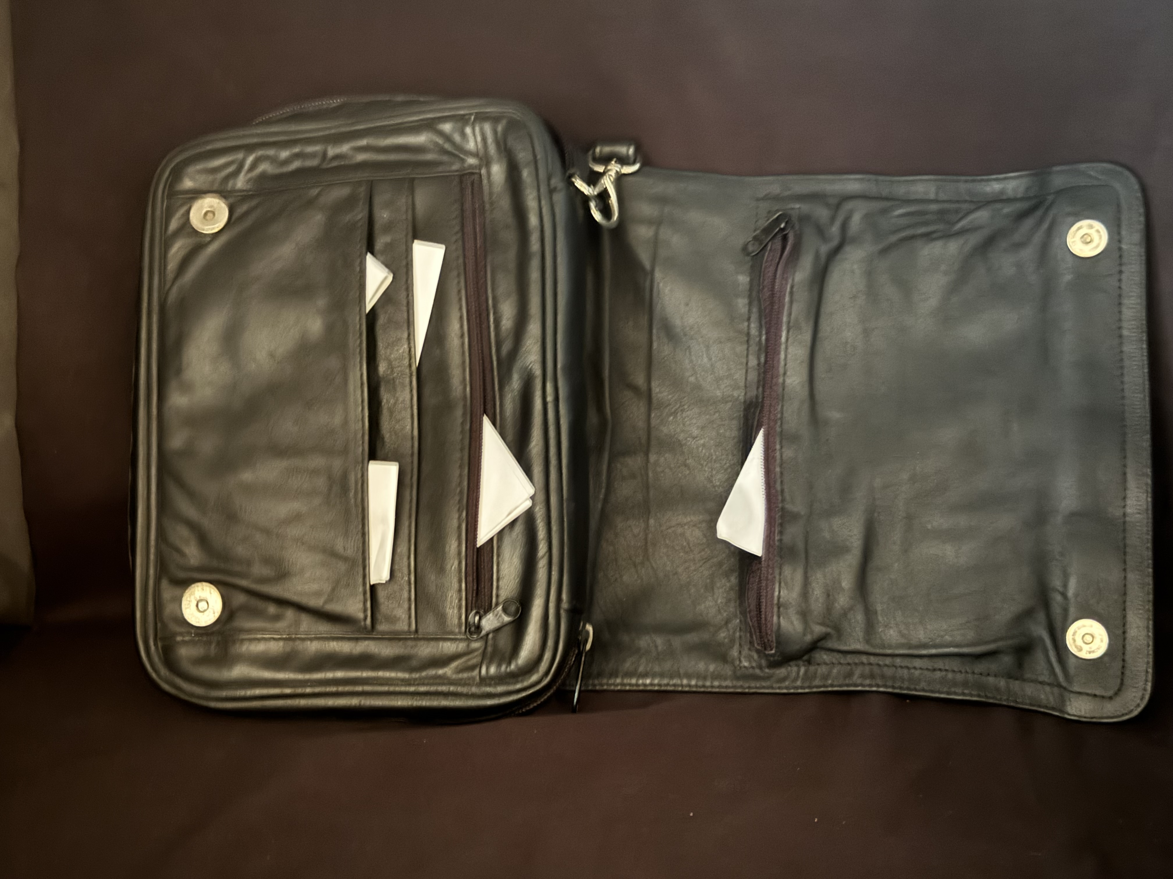 German Black Genuine Leather Bag for Pipes and Accessories 3