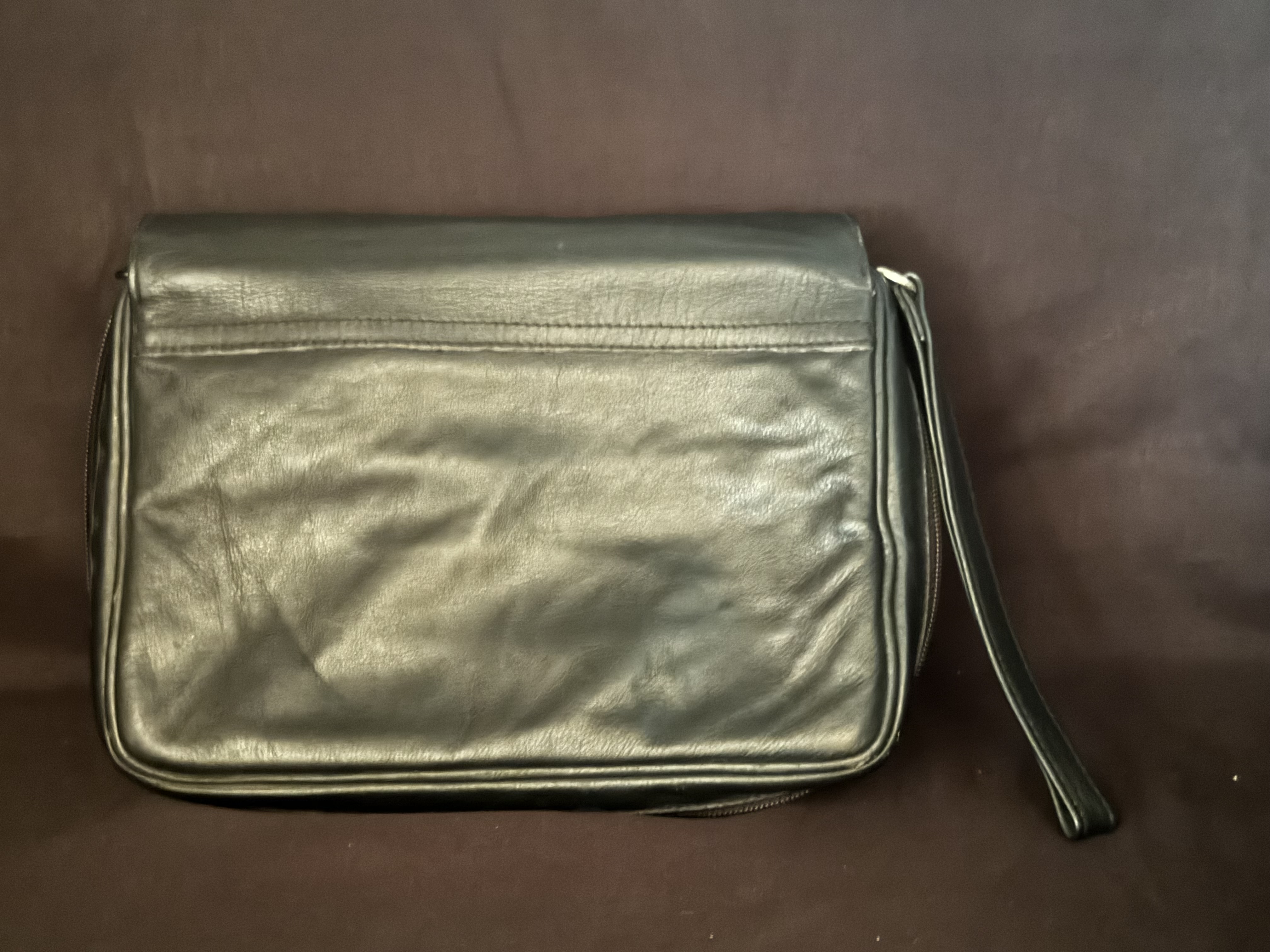 German Black Genuine Leather Bag for Pipes and Accessories 4