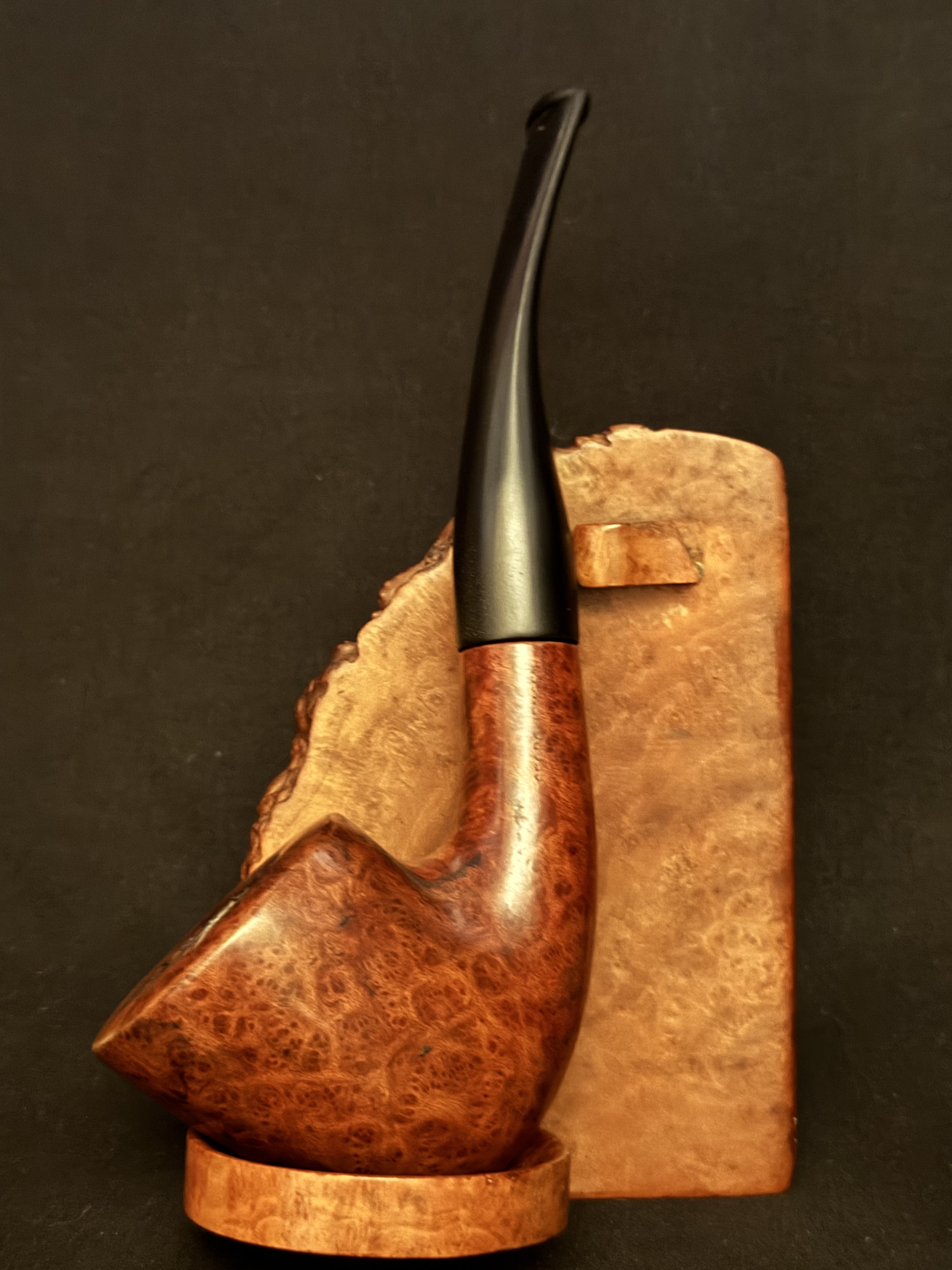 Gerorg Jensen Leonard Smooth Bent Dublin Estate Pipe, Vulcanite Stem 4