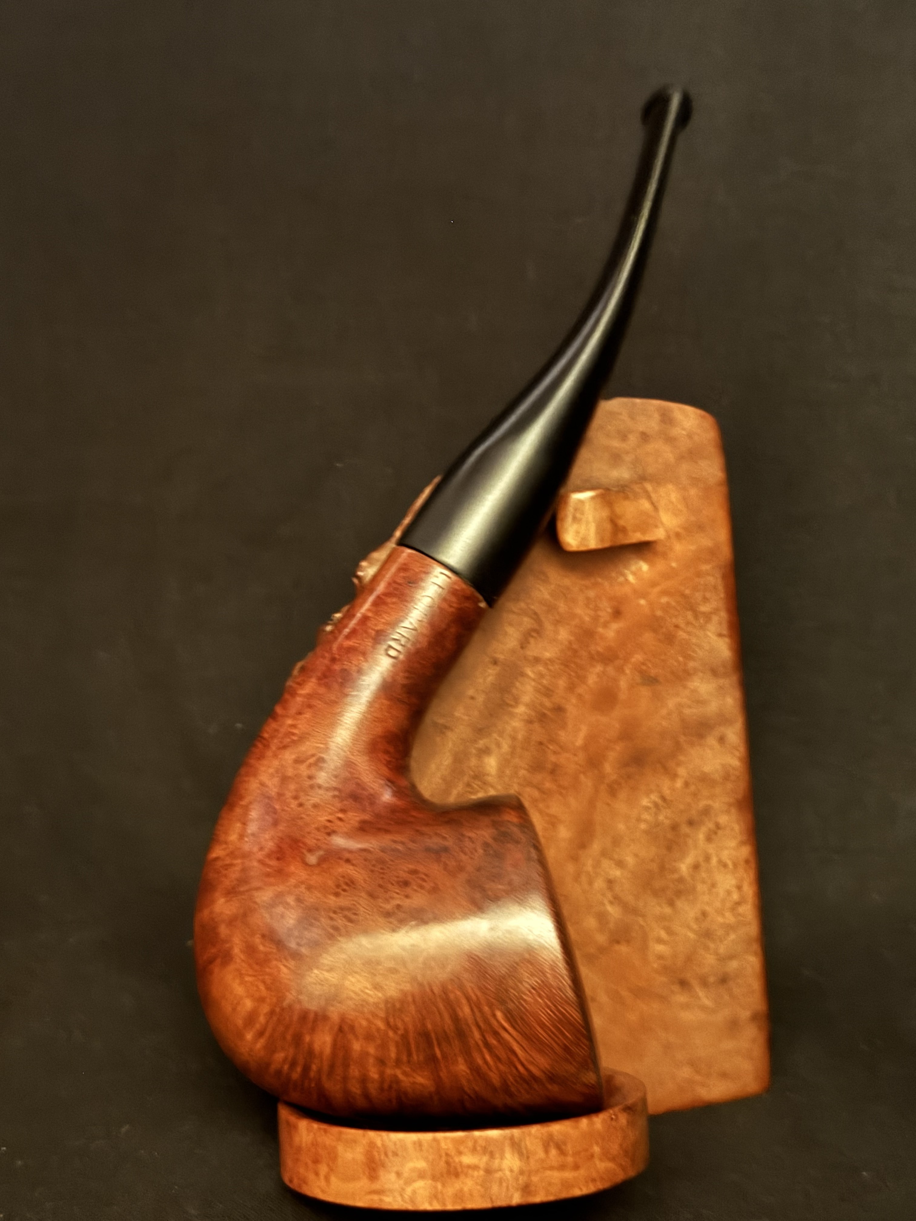 Gerorg Jensen Leonard Smooth Bent Dublin Estate Pipe, Vulcanite Stem