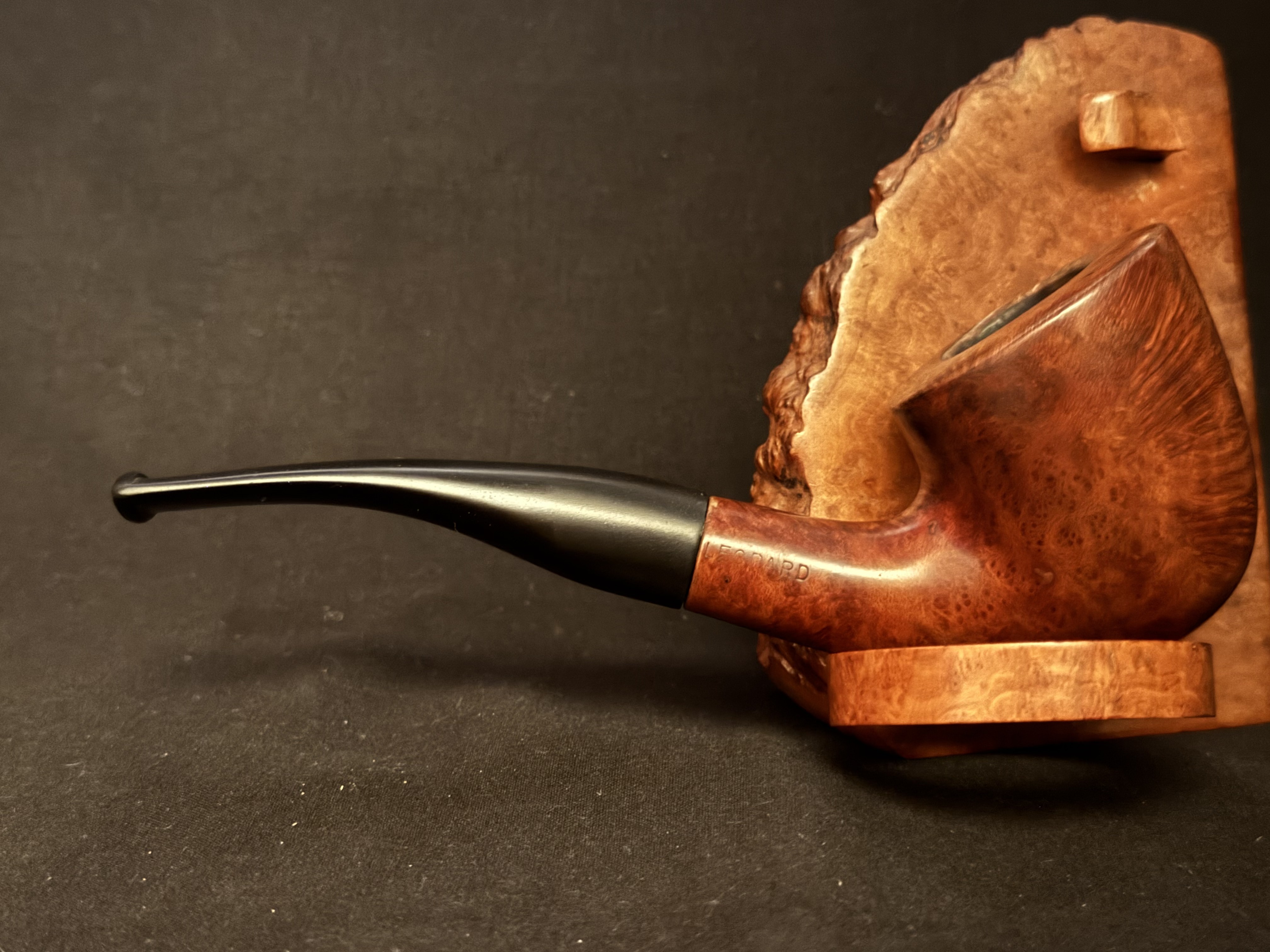 Gerorg Jensen Leonard Smooth Bent Dublin Estate Pipe, Vulcanite Stem 2