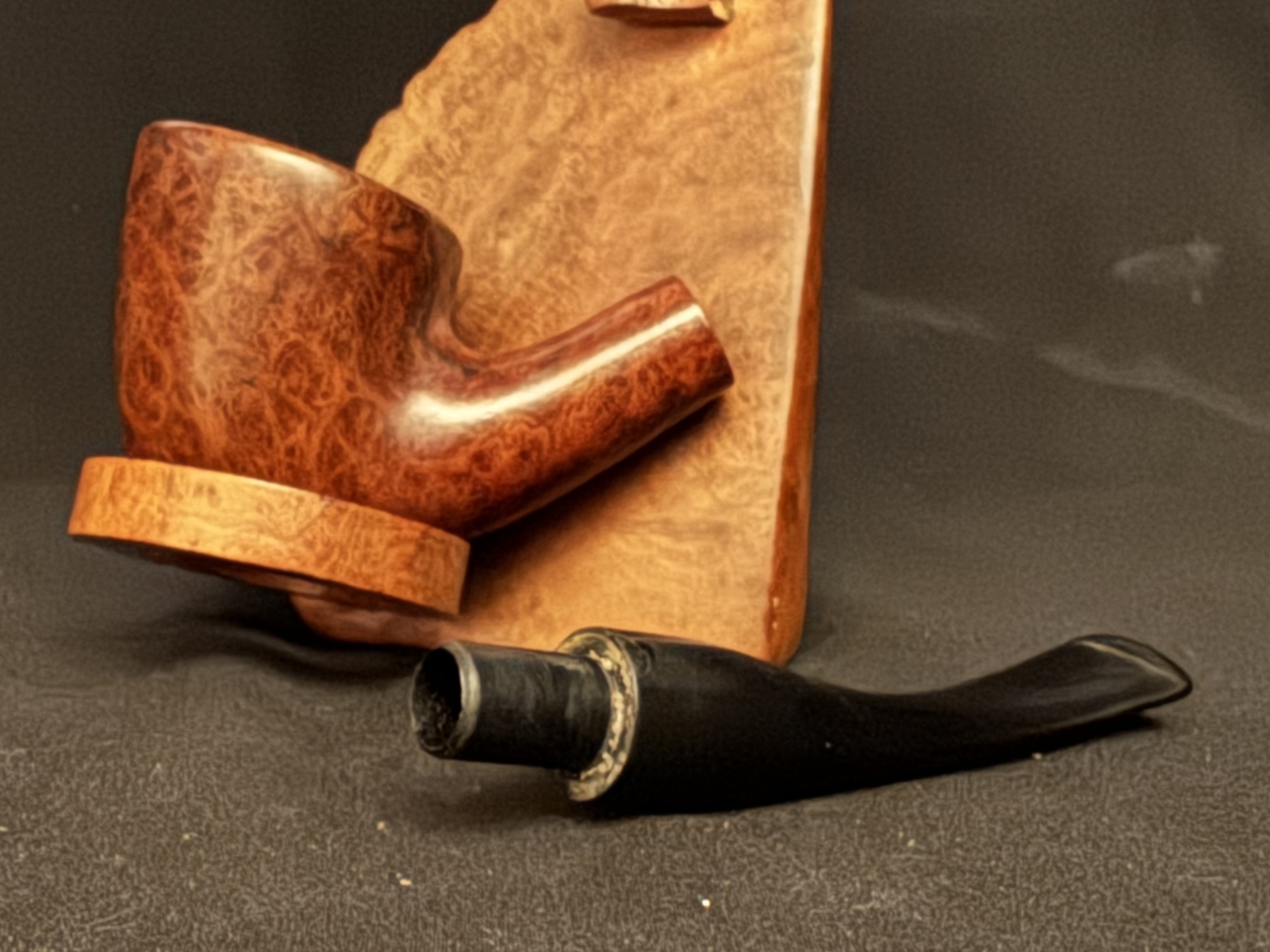 Gerorg Jensen Leonard Smooth Bent Dublin Estate Pipe, Vulcanite Stem 9