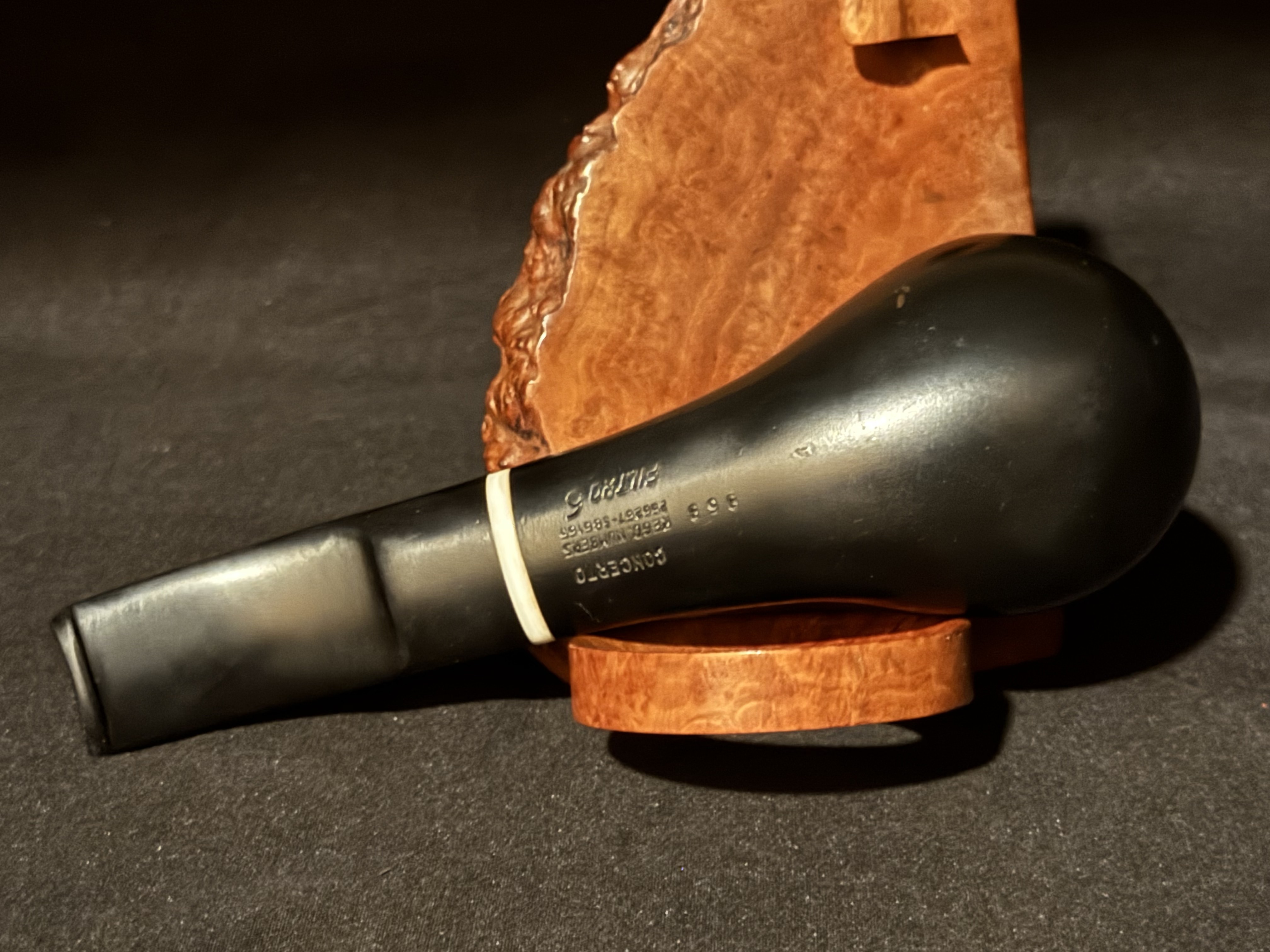 Gigi Collection Italia Concerto 959 Ebony Smooth Apple Pot Estate Pipe 6