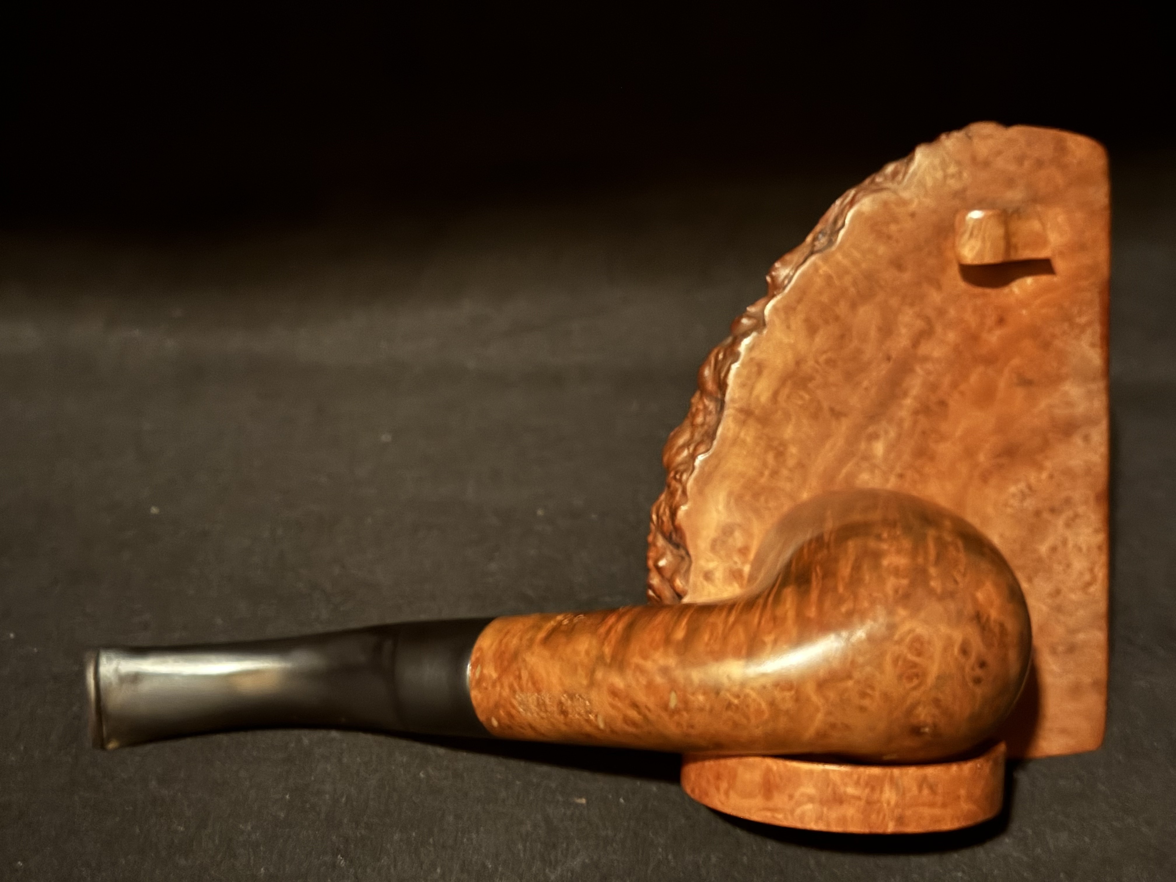 GIGI Collection Italia Studio X3 328 Smooth Bent Billiard Estate Pipe, Vulcanite Stem 6