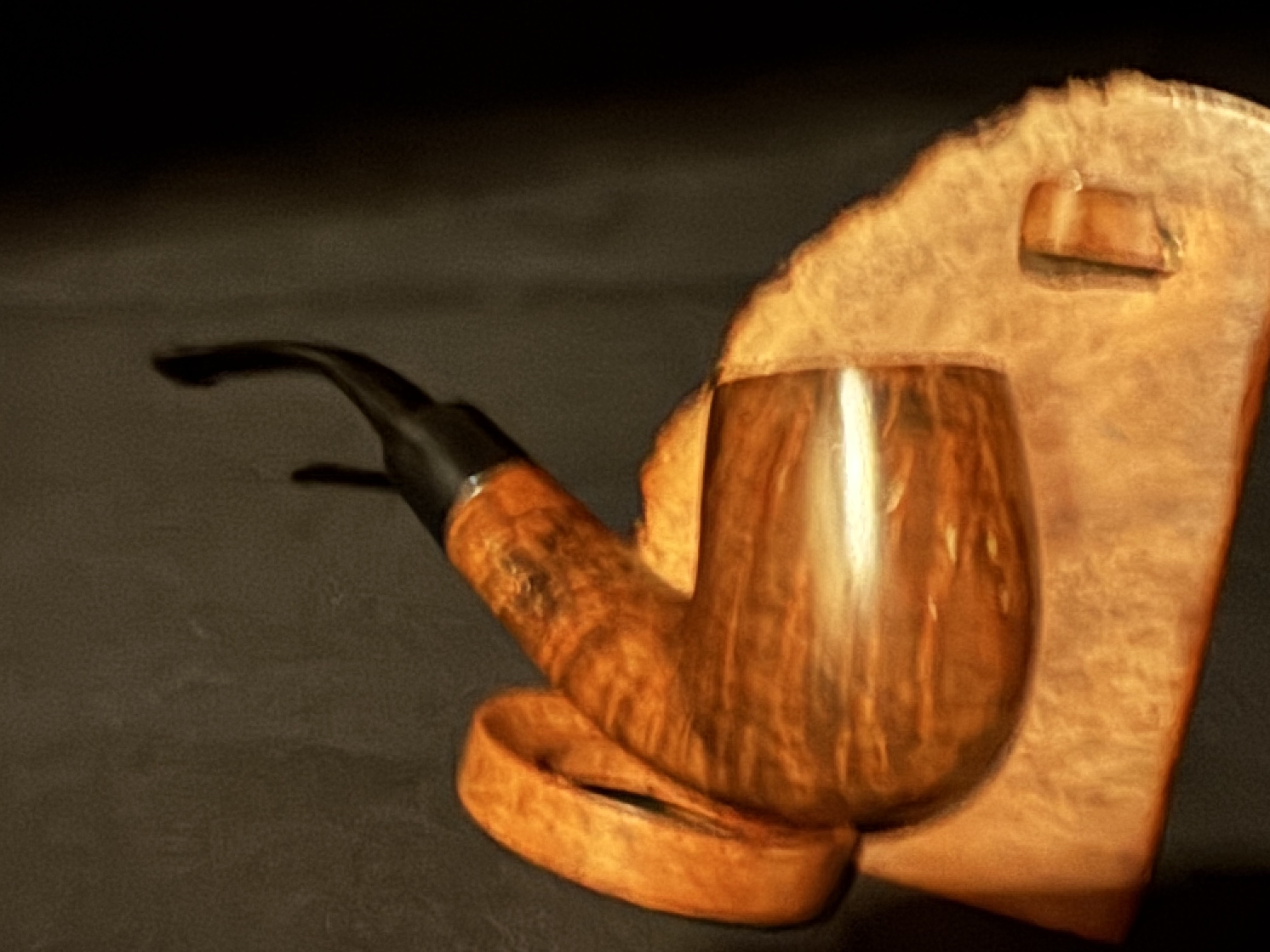 GIGI Collection Italia Studio X3 328 Smooth Bent Billiard Estate Pipe, Vulcanite Stem 7
