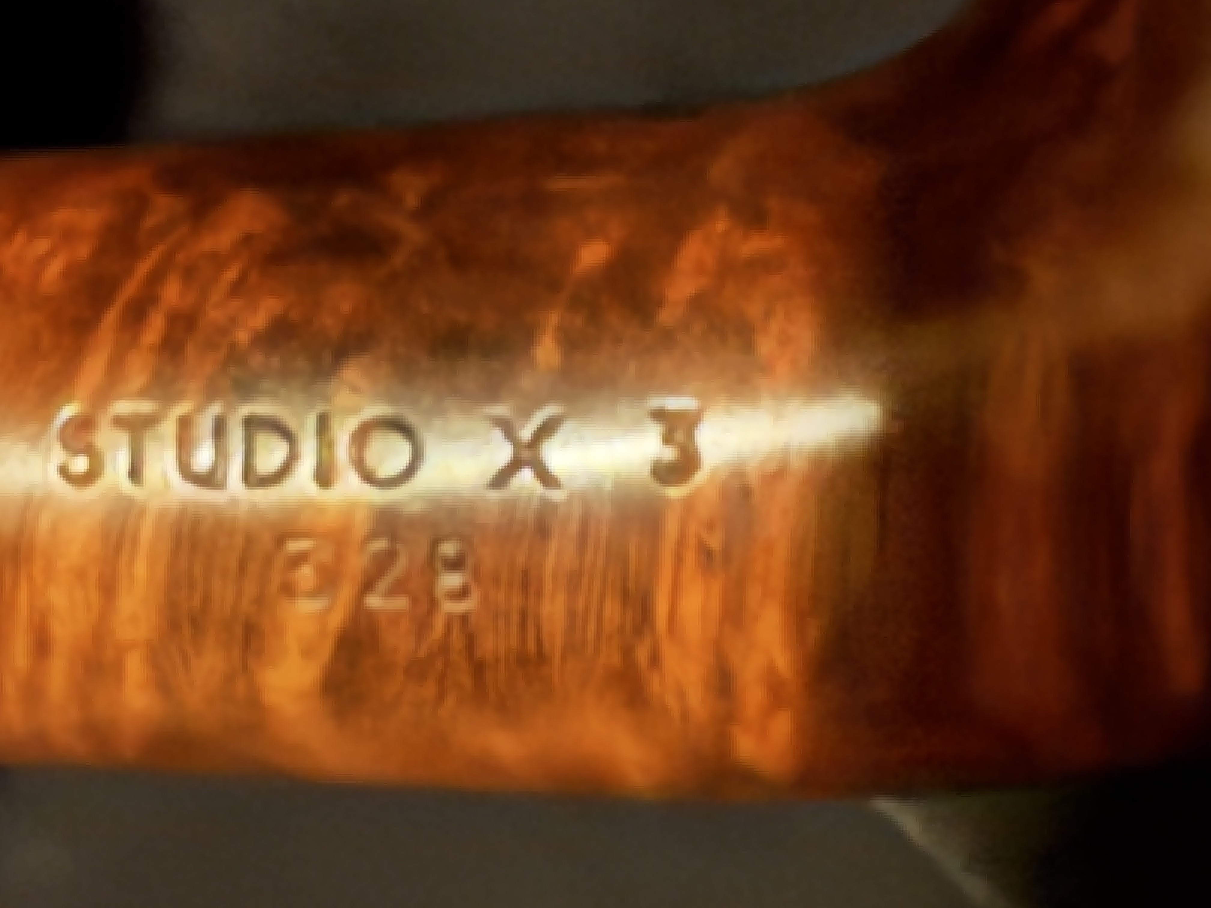 GIGI Collection Italia Studio X3 328 Smooth Bent Billiard Estate Pipe, Vulcanite Stem 12