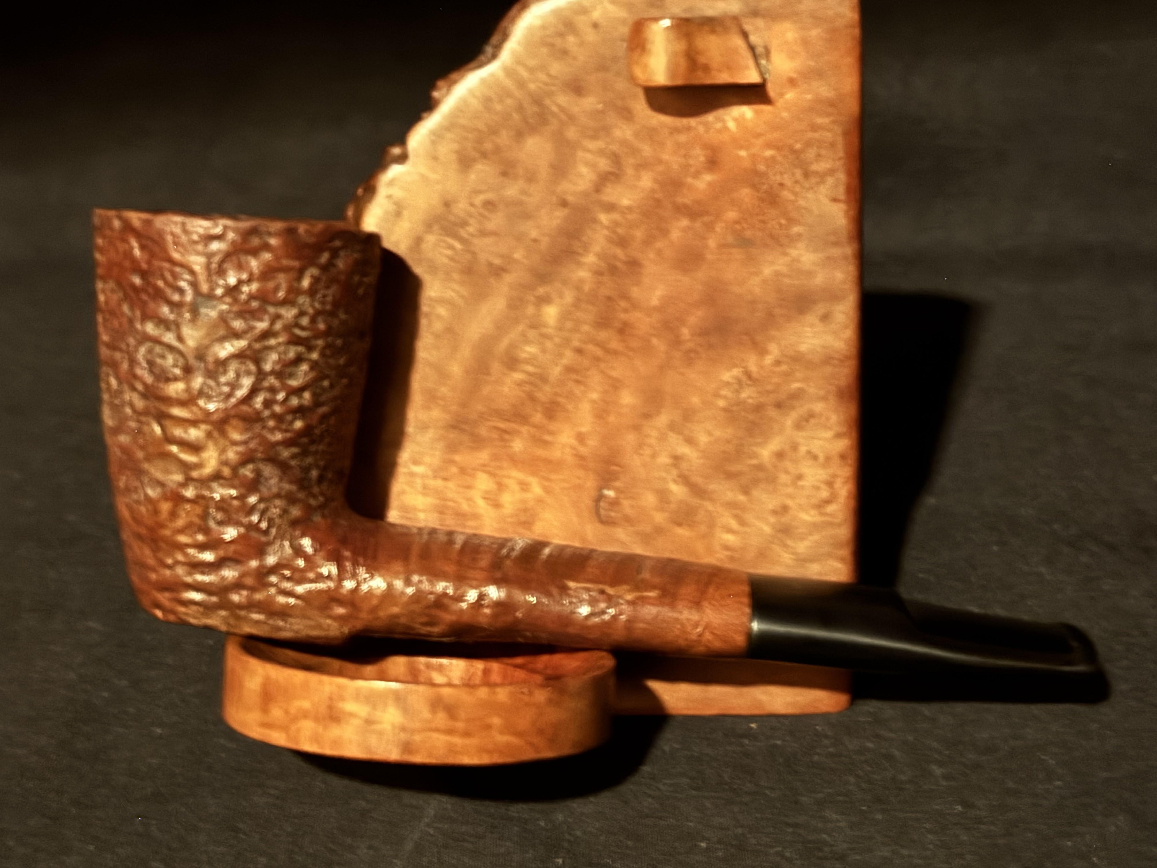 Gold Eagle Straight Dublin Sandblast Briar Pipe, Vulcanite Stem, Estate 3