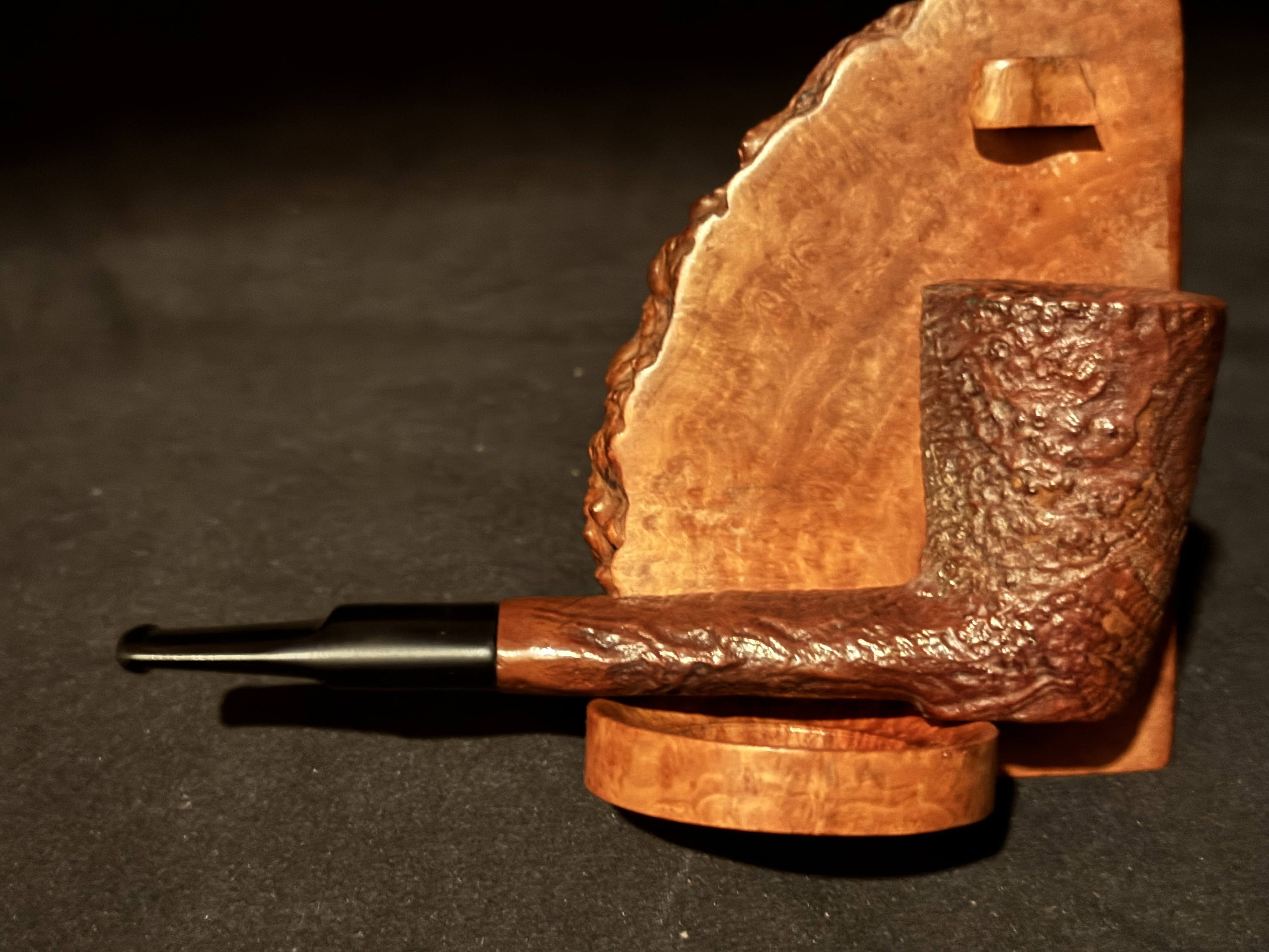 Gold Eagle Straight Dublin Sandblast Briar Pipe, Vulcanite Stem, Estate 4