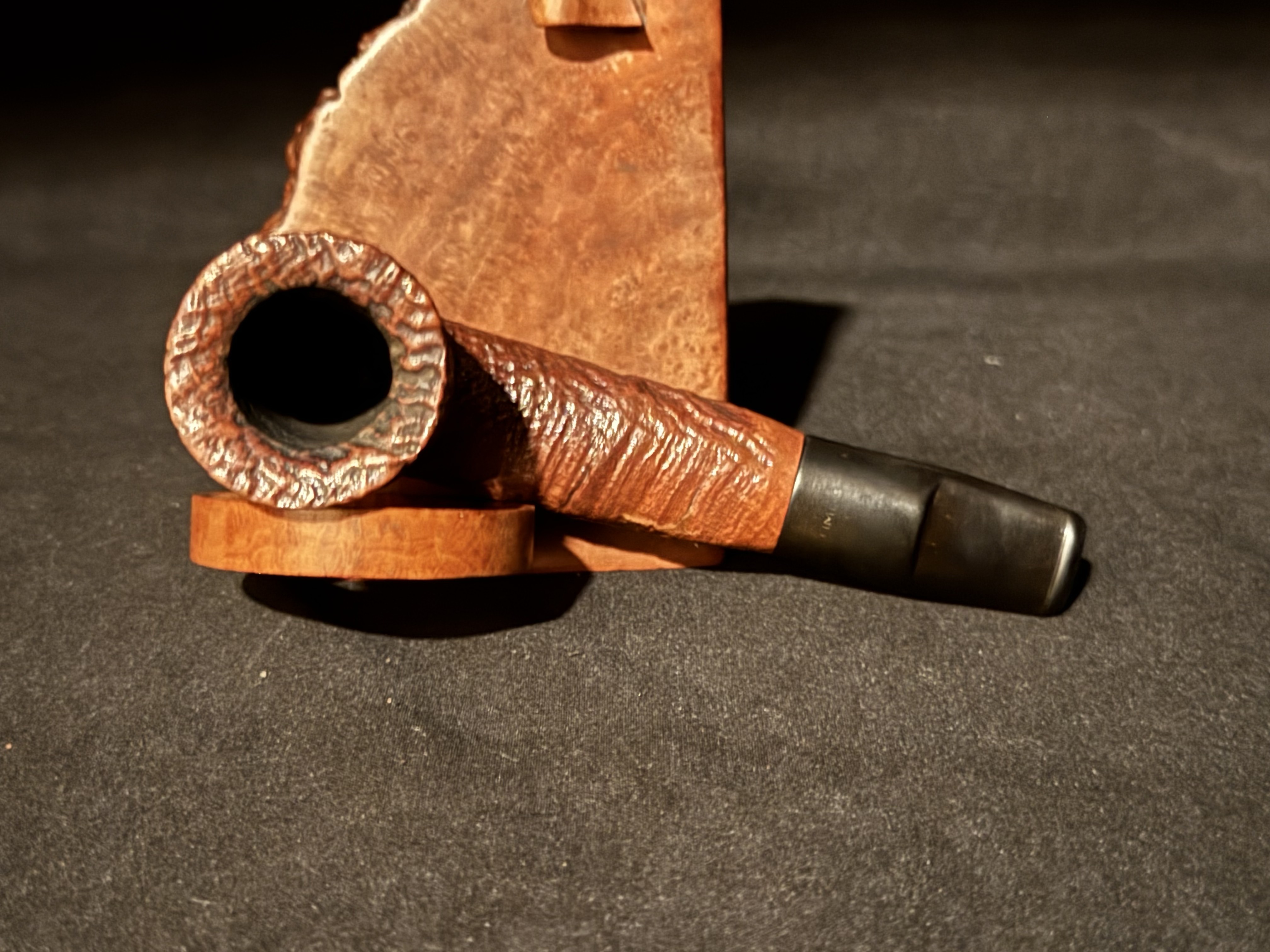 Gold Eagle Straight Dublin Sandblast Briar Pipe, Vulcanite Stem, Estate 5