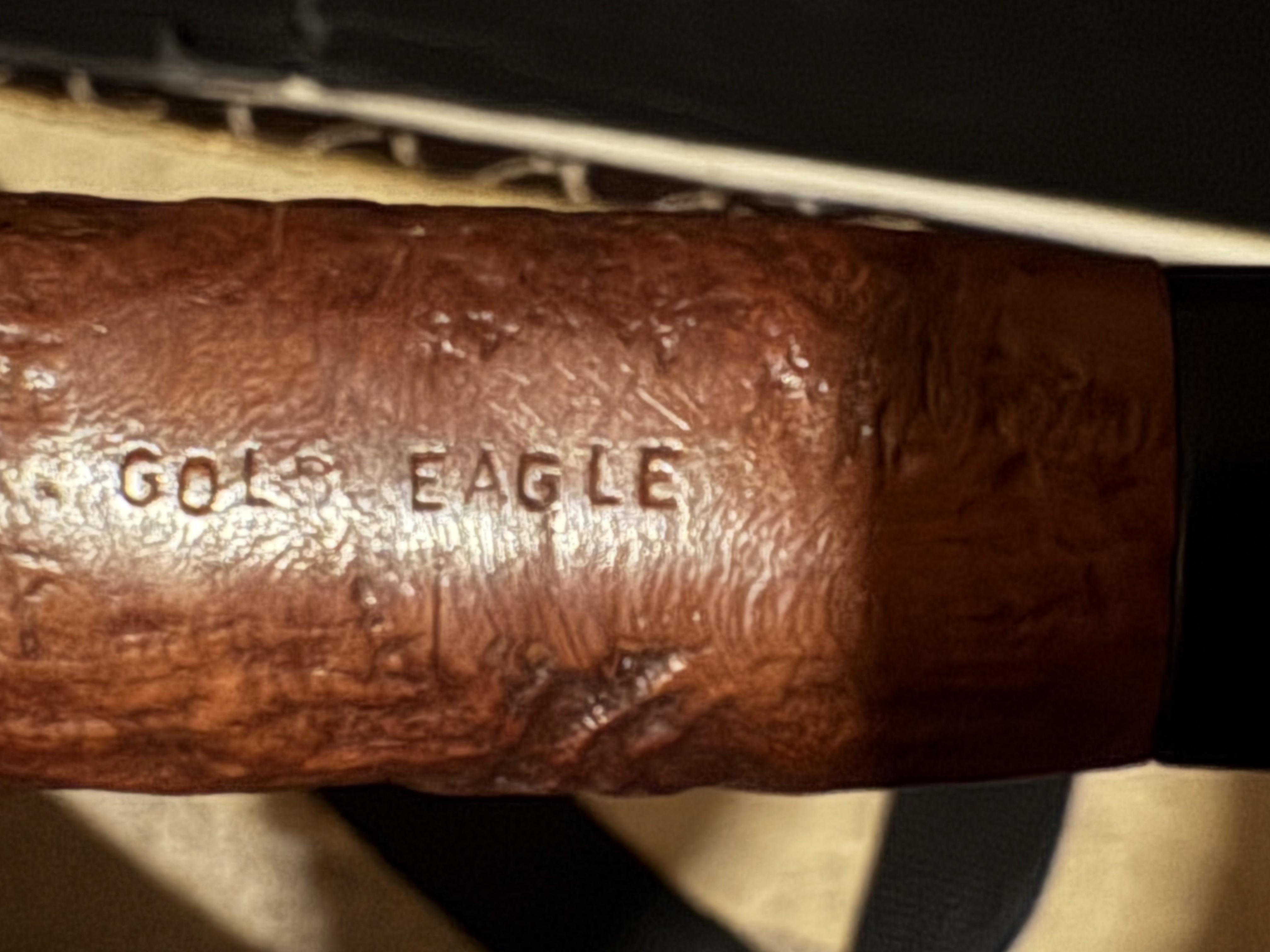 Gold Eagle Straight Dublin Sandblast Briar Pipe, Vulcanite Stem, Estate 11