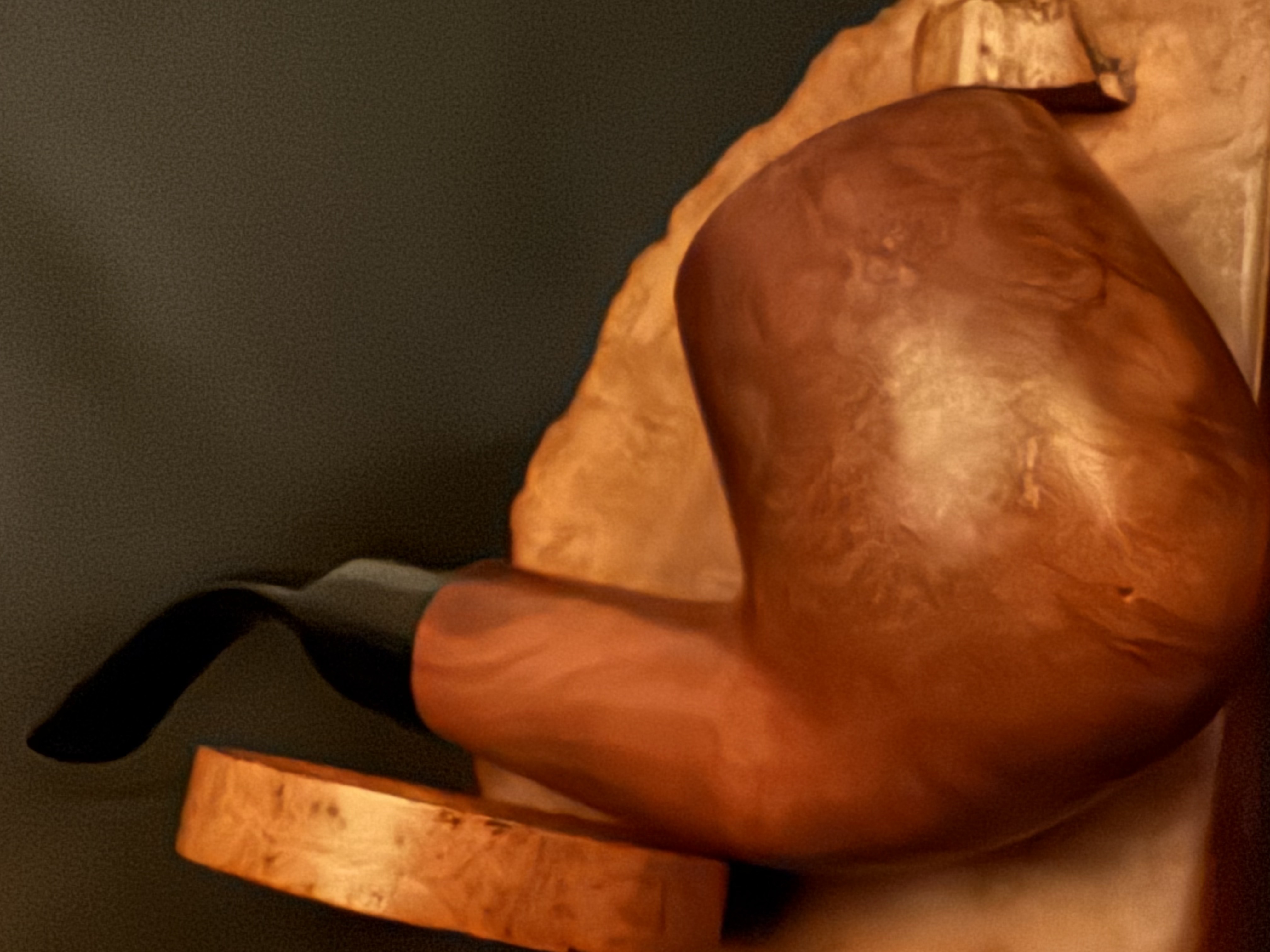 Gold Fire Selected Briar Smooth Bent Billiard Estate Pipe with Vulcanite Saddle Stem and Fishtail Bit 8