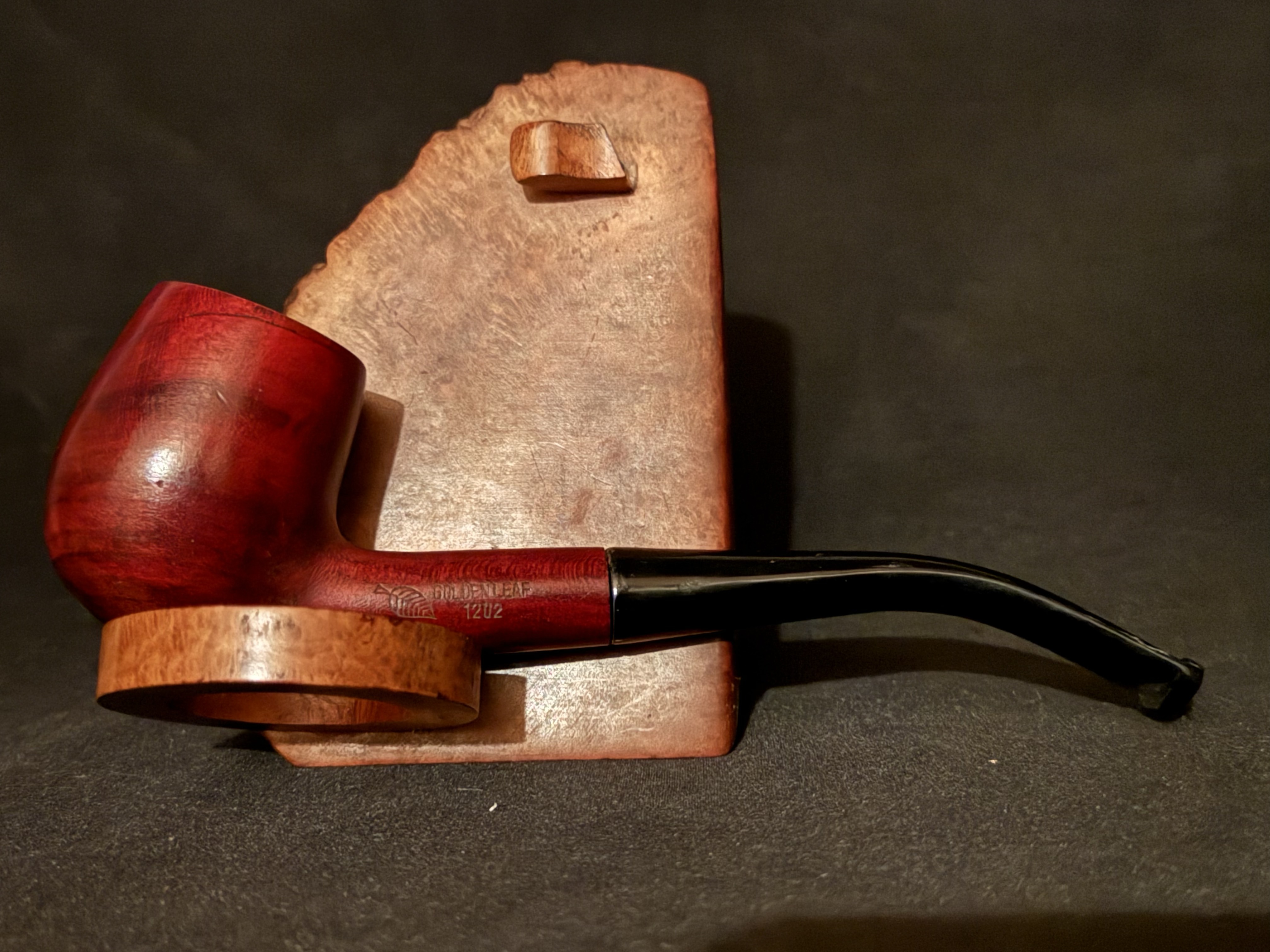 Golden Leaf 1202 Smooth Bent Billiard Pipe - Made in China 3