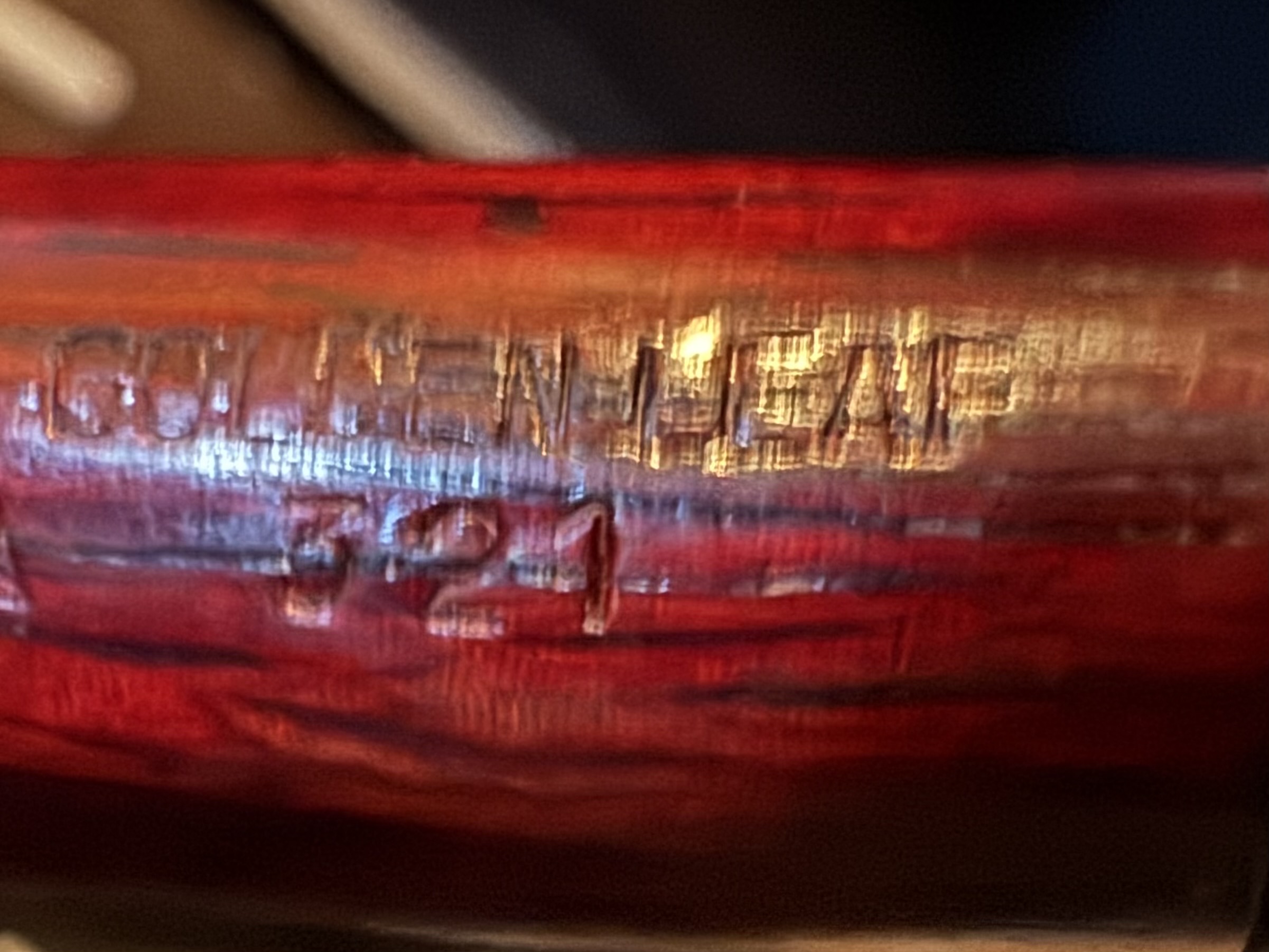 Golden Leaf 321 Smooth Straight Pot Pipe, Glassy Dark Reddish Finish, Acrylic Saddle Stem, Made in China 9