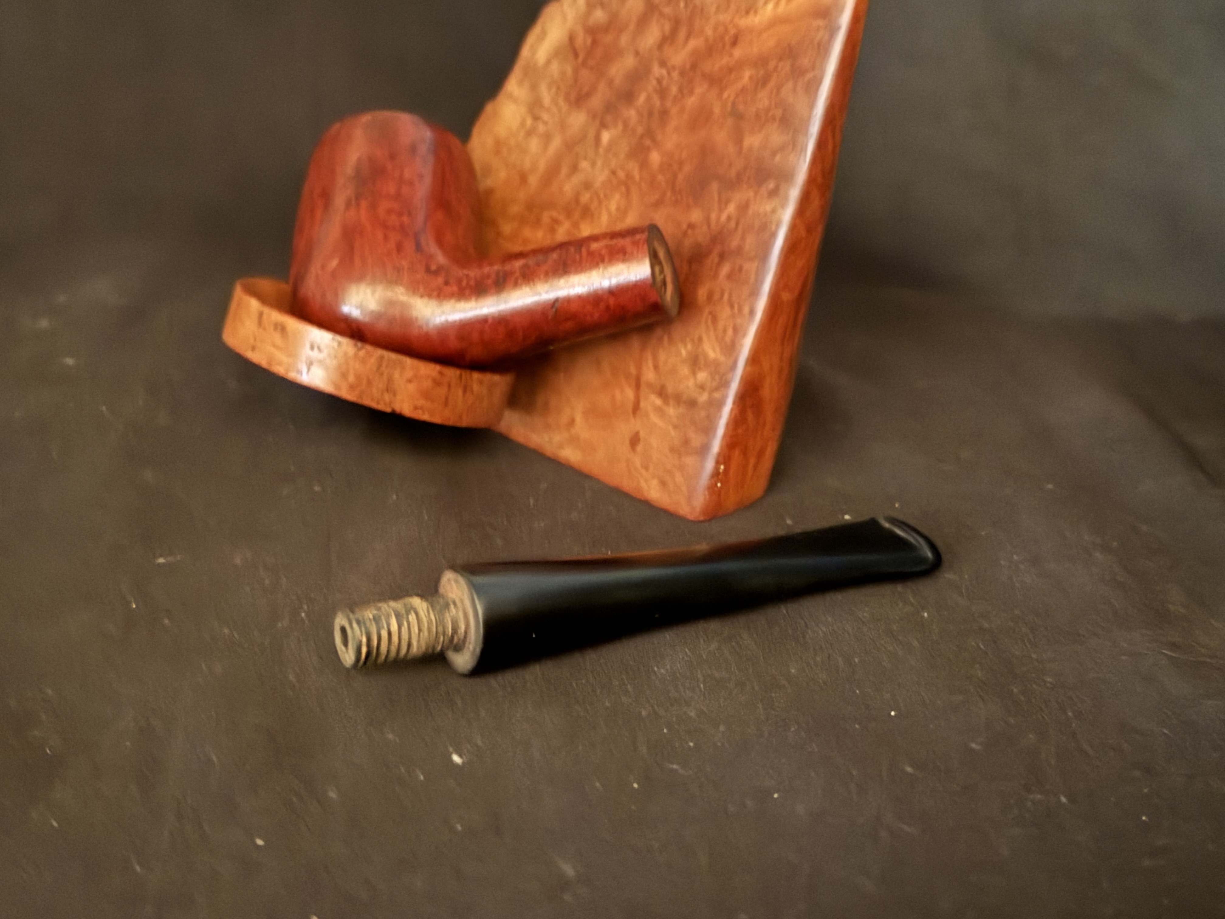 Gordon Bruyere Smooth Straight Billiard Pipe, Vulcanite Tapered Stem, Fishtail Bit, Unsmoked 9