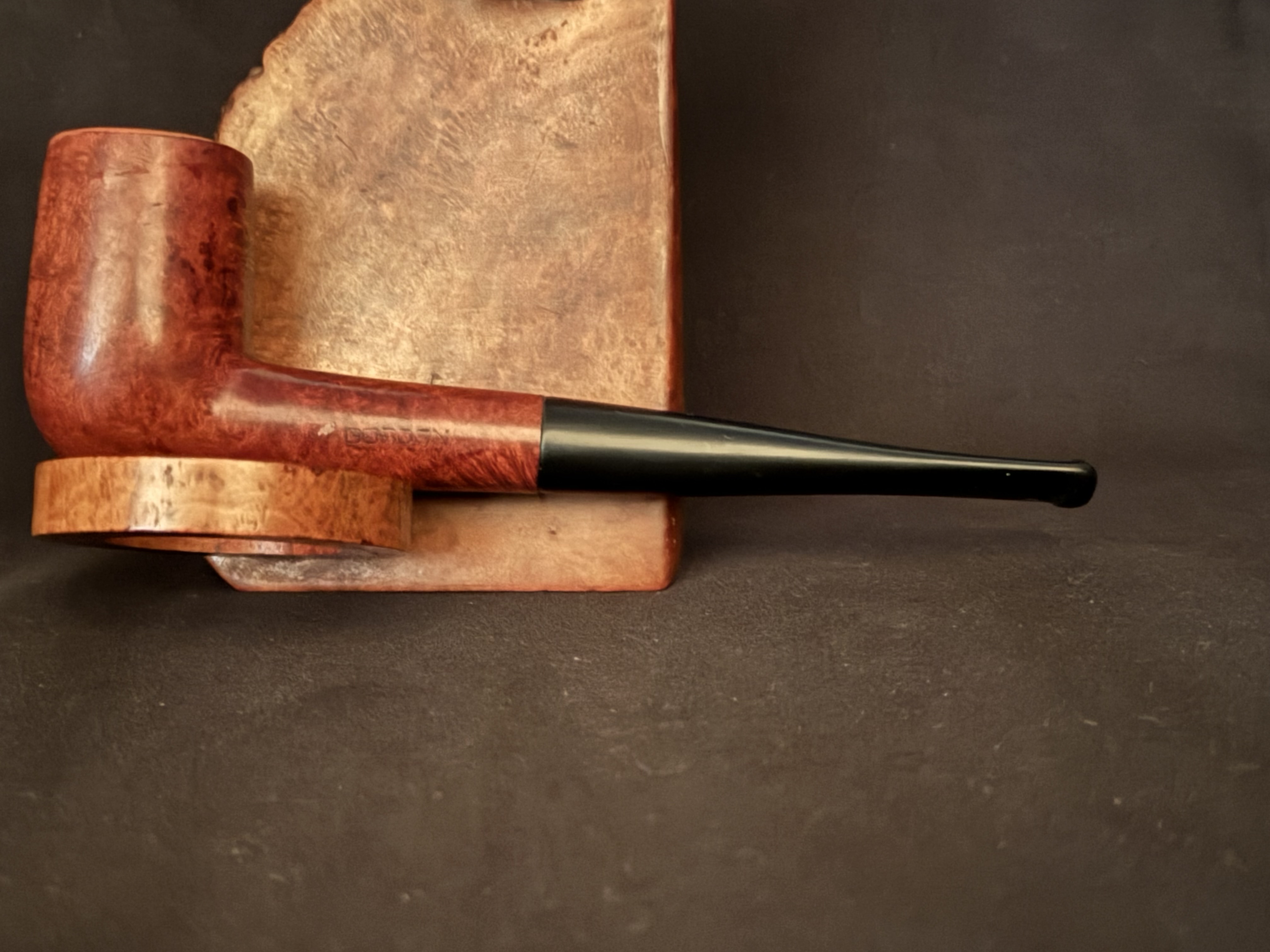 Gordon Medium Size Smooth Straight Billiard Estate Pipe, Vulcanite Tapered Stem, Fishtail Bit, No Filter 3
