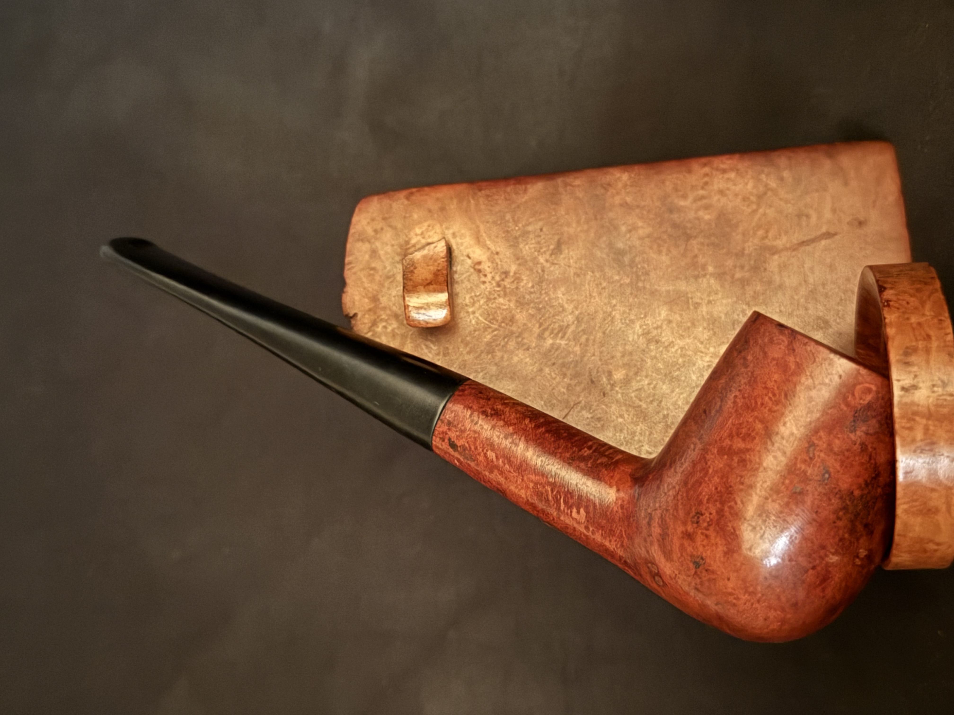 Gordon Bruyere Smooth Straight Classic Billiard Estate Pipe, Vulcanite Tapered Stem, Fishtail Bit, No Filter 2