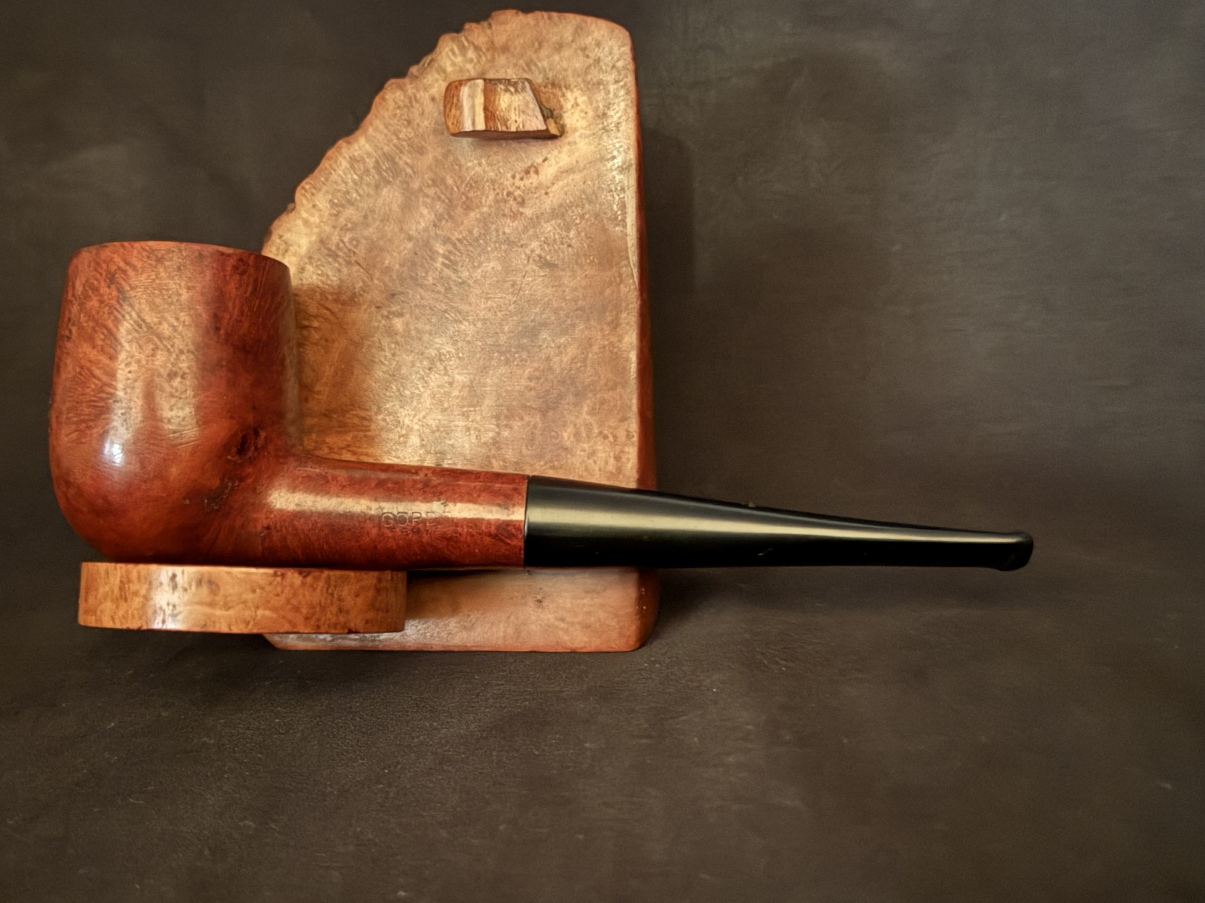 Gordon Bruyere Smooth Straight Classic Billiard Estate Pipe, Vulcanite Tapered Stem, Fishtail Bit, No Filter 3