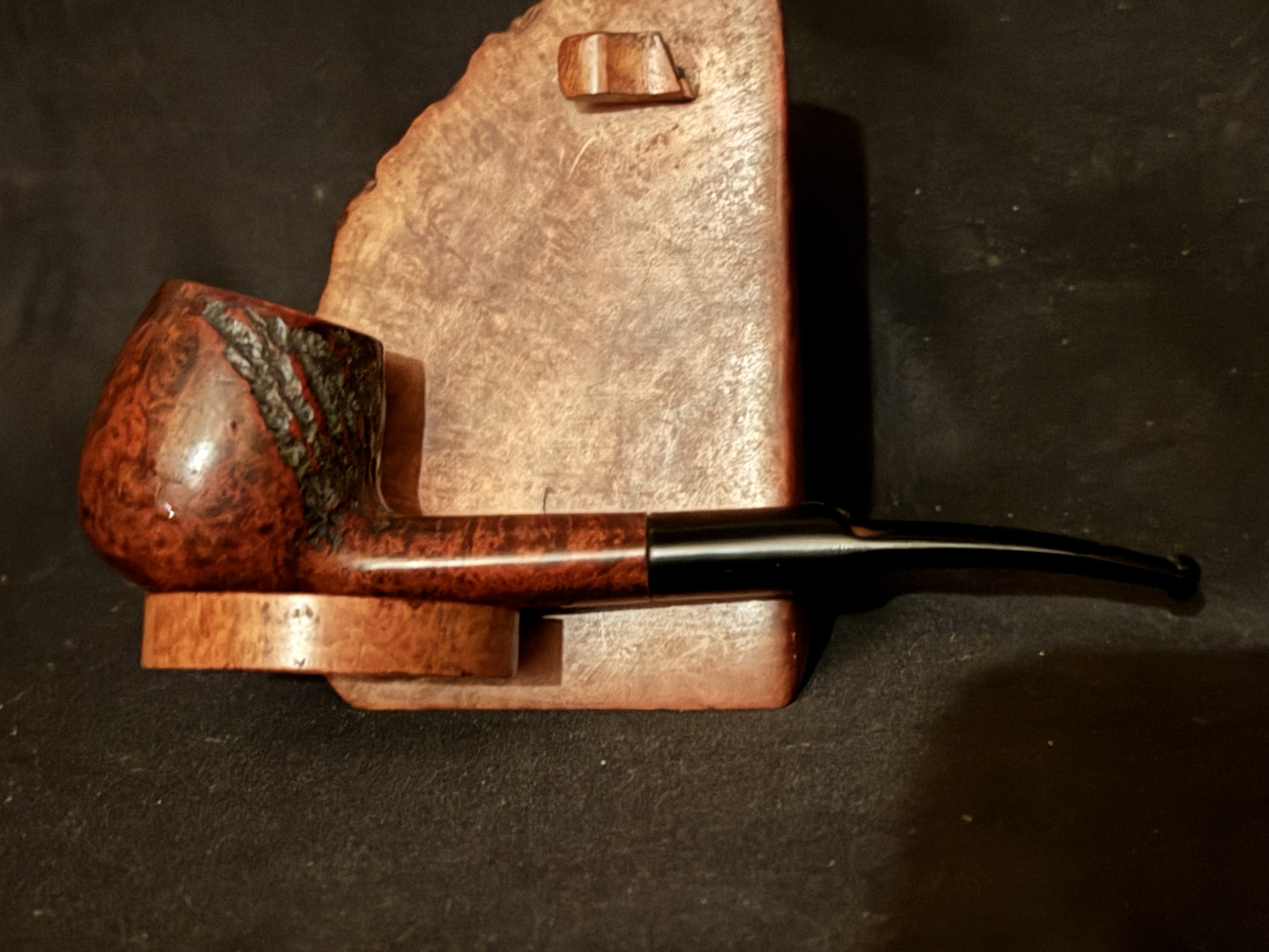HAF Handmade in Denmark Straight Apple Pot Rustic Finish Danish Estate Pipe 3
