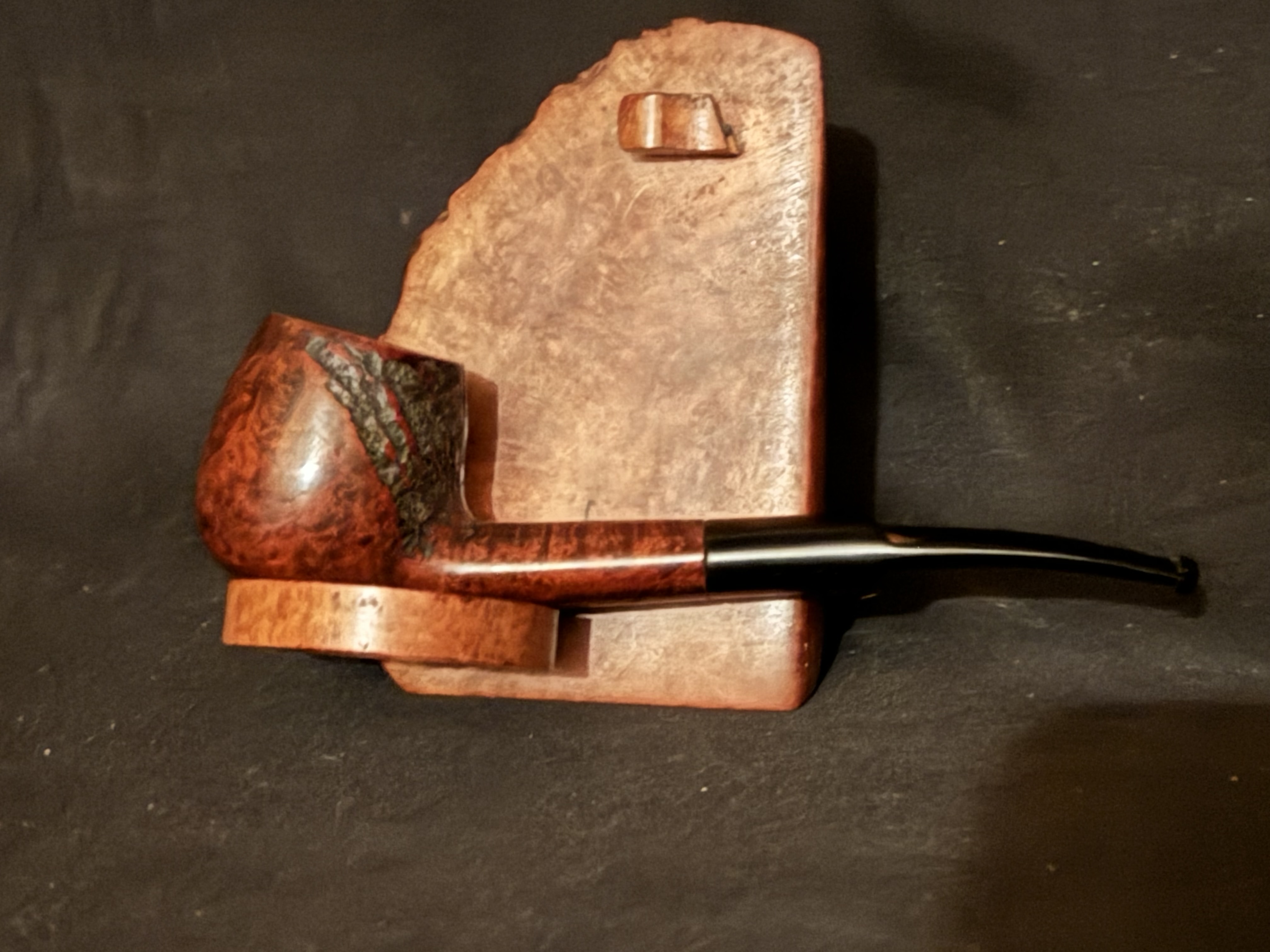 HAF Handmade in Denmark Straight Apple Pot Rustic Finish Danish Estate Pipe 5