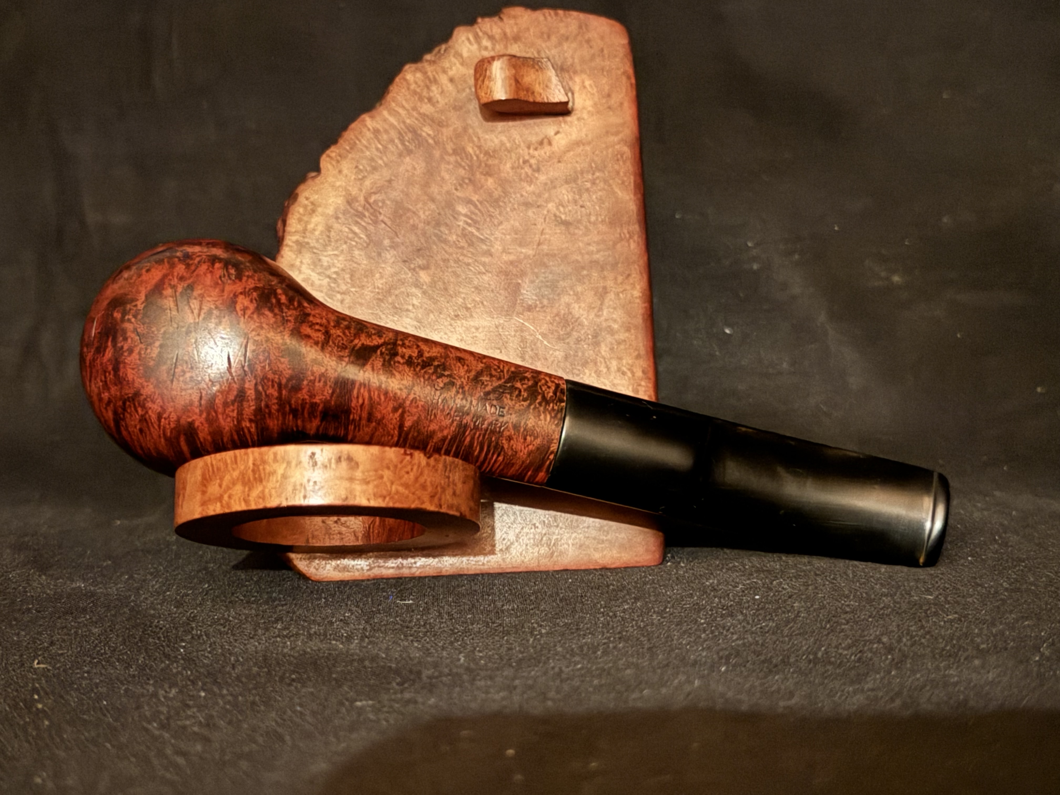 HAF Handmade in Denmark Straight Apple Pot Rustic Finish Danish Estate Pipe 7